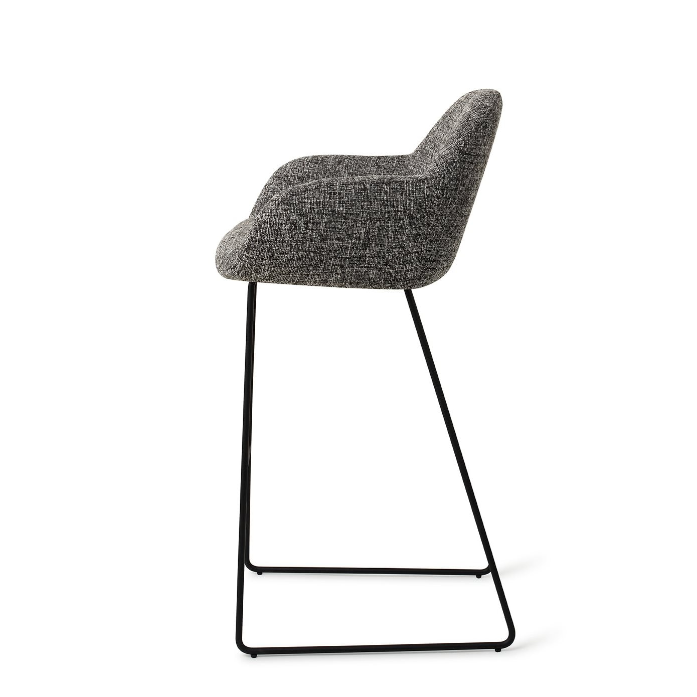 Jesper Home Barkruk 'Kushi' Slide Black, kleur Skyfall (zithoogte 77cm)