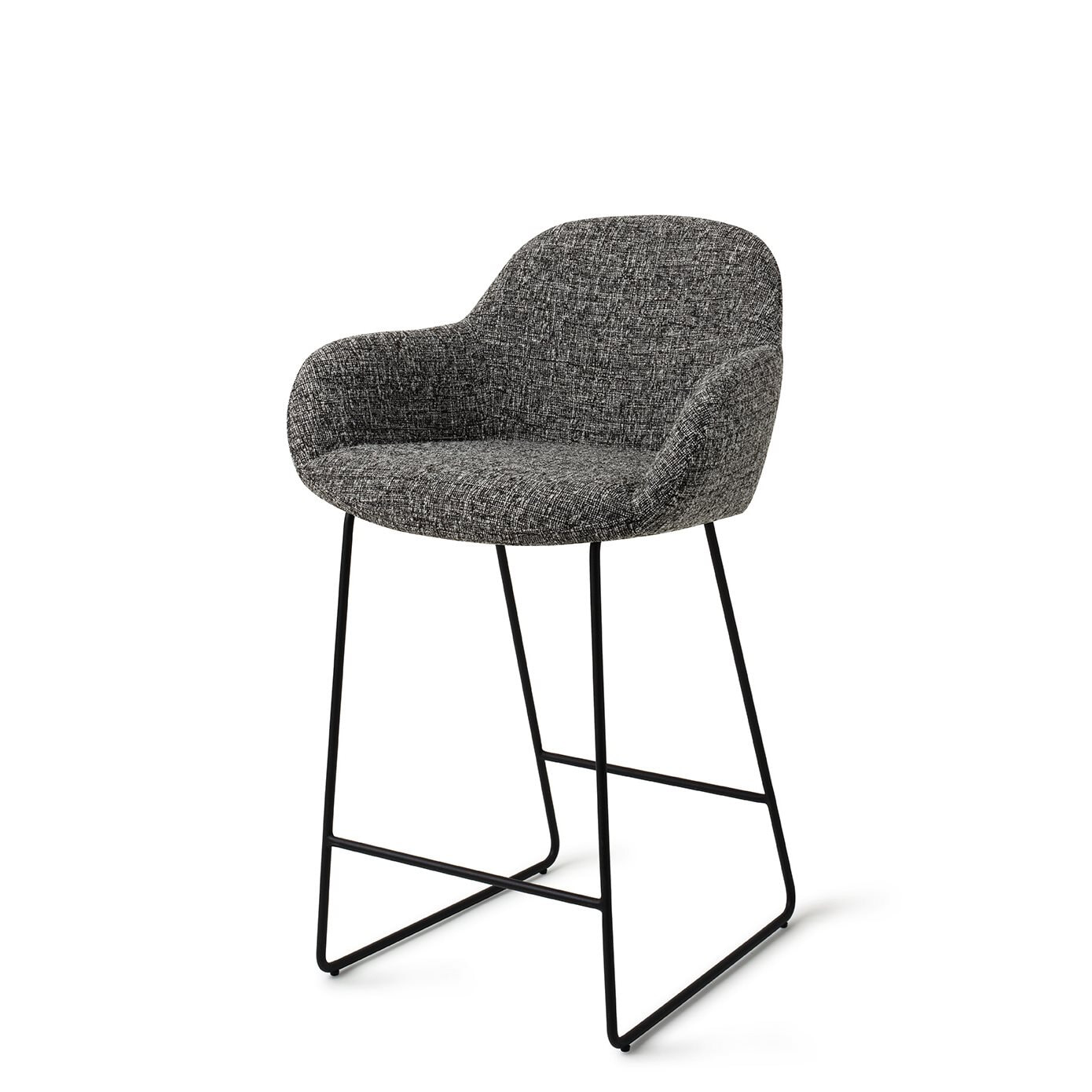 Jesper Home Barkruk Kushi Slide Black - Skyfall (zithoogte 67cm)