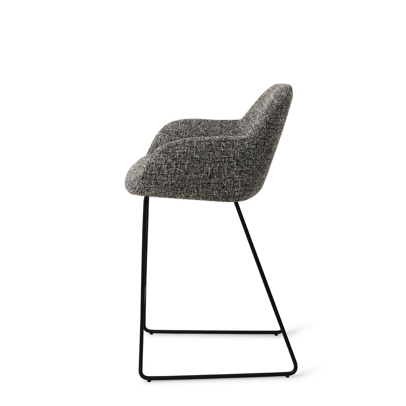 Jesper Home Barkruk 'Kushi' Slide Black, kleur Skyfall (zithoogte 67cm)