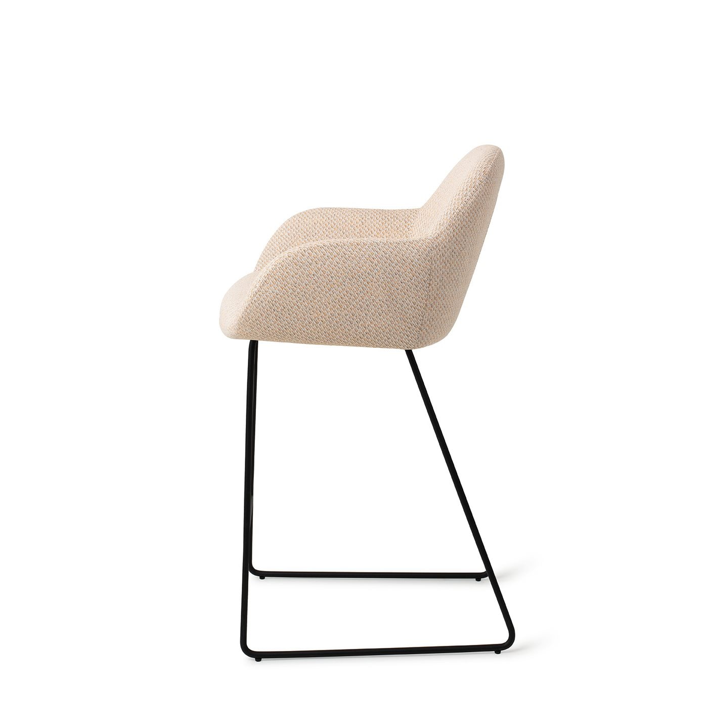 Jesper Home Barkruk 'Kushi' Slide Black, kleur Trouty Tinge (zithoogte 67cm)