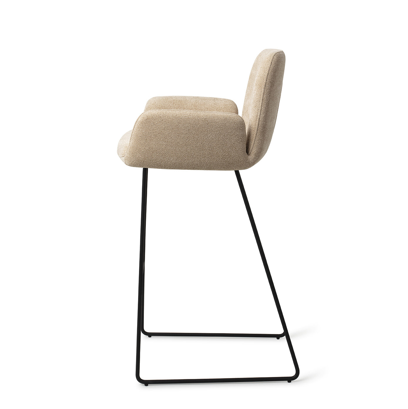 Jesper Home Barkruk 'Misaki' Slide Black, kleur Funky Fudge (zithoogte 75cm)