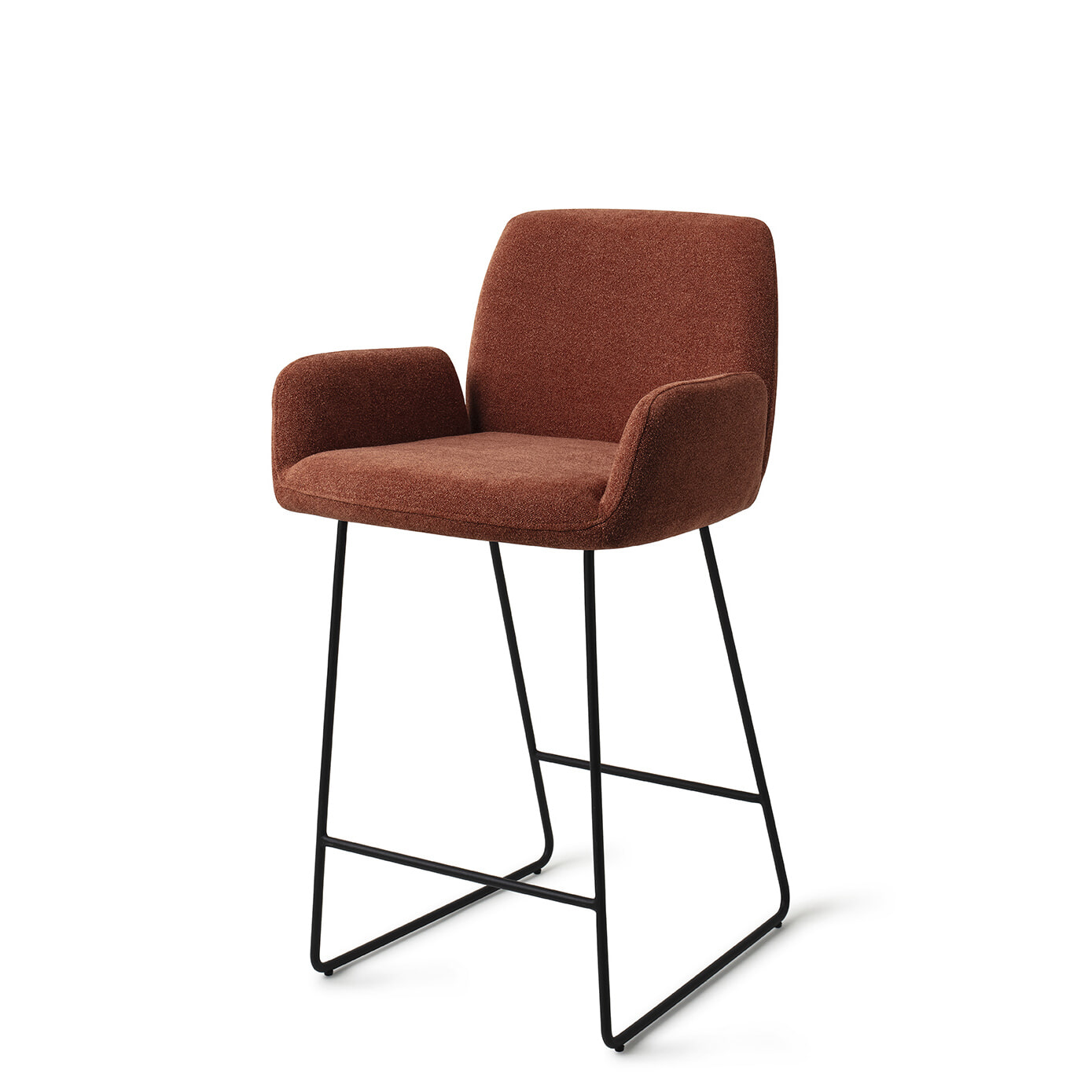 Jesper Home Barkruk Misaki Slide Black - Cosy Copper (zithoogte 65cm)