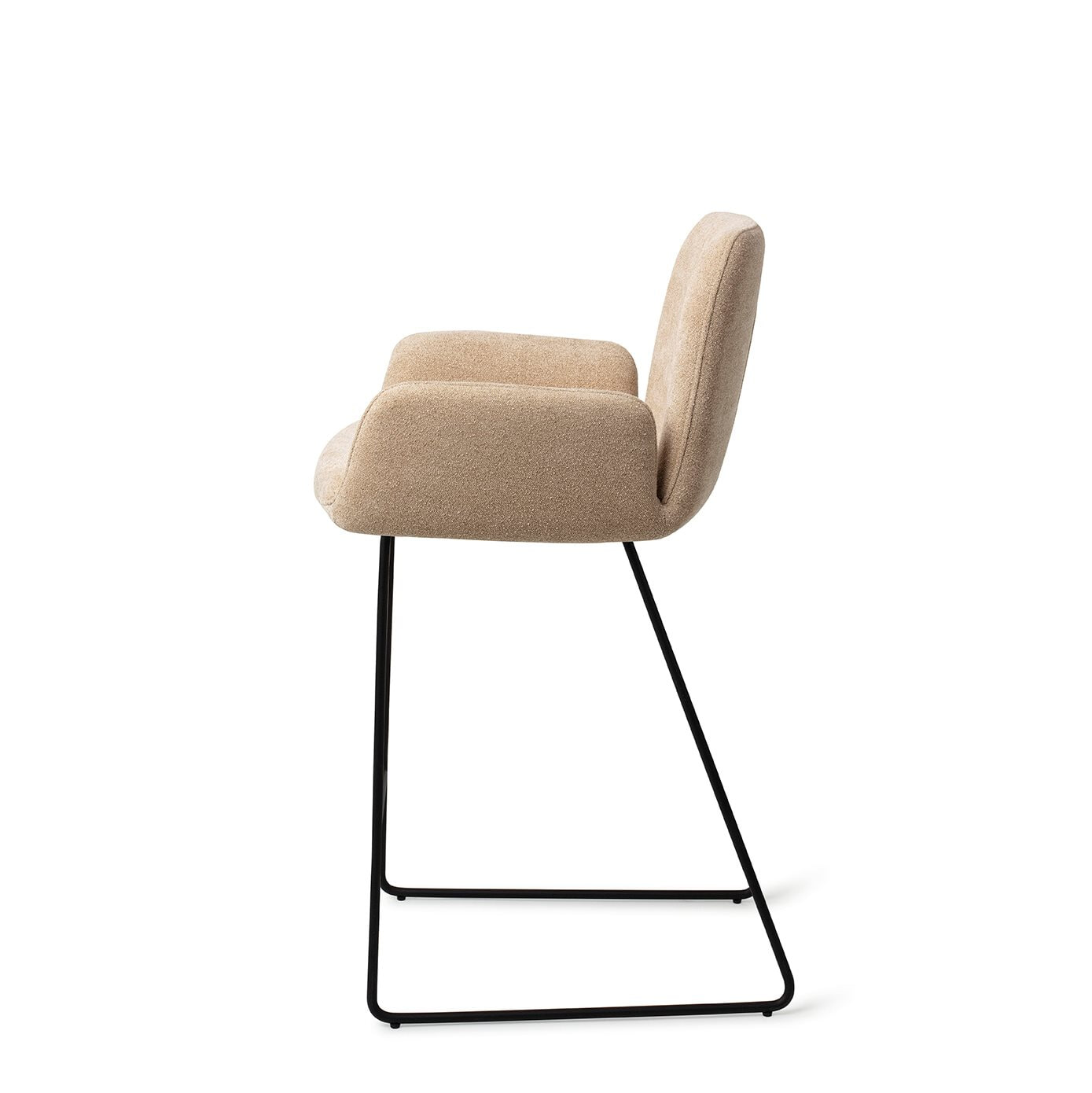 Jesper Home Barkruk 'Misaki' Slide Black, kleur Funky Fudge (zithoogte 65cm)