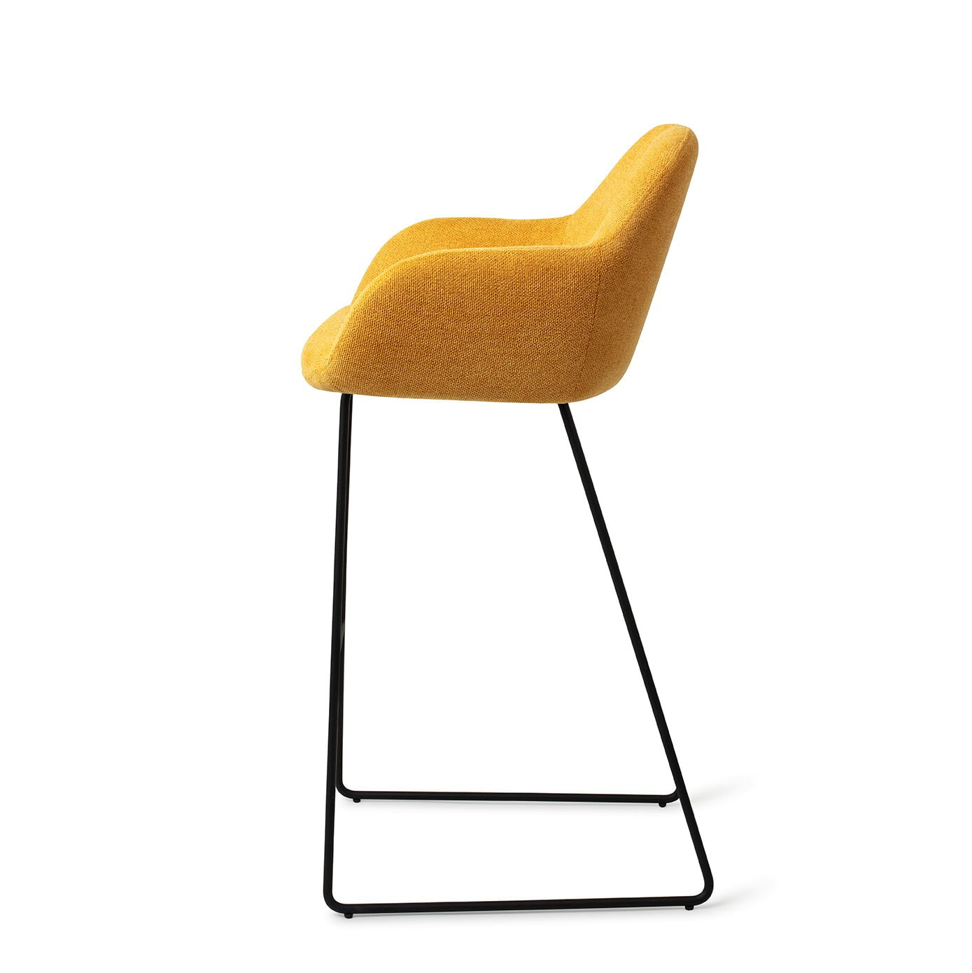 Jesper Home Barkruk 'Kushi' Slide Black, kleur Sweet Corn (zithoogte 77cm)