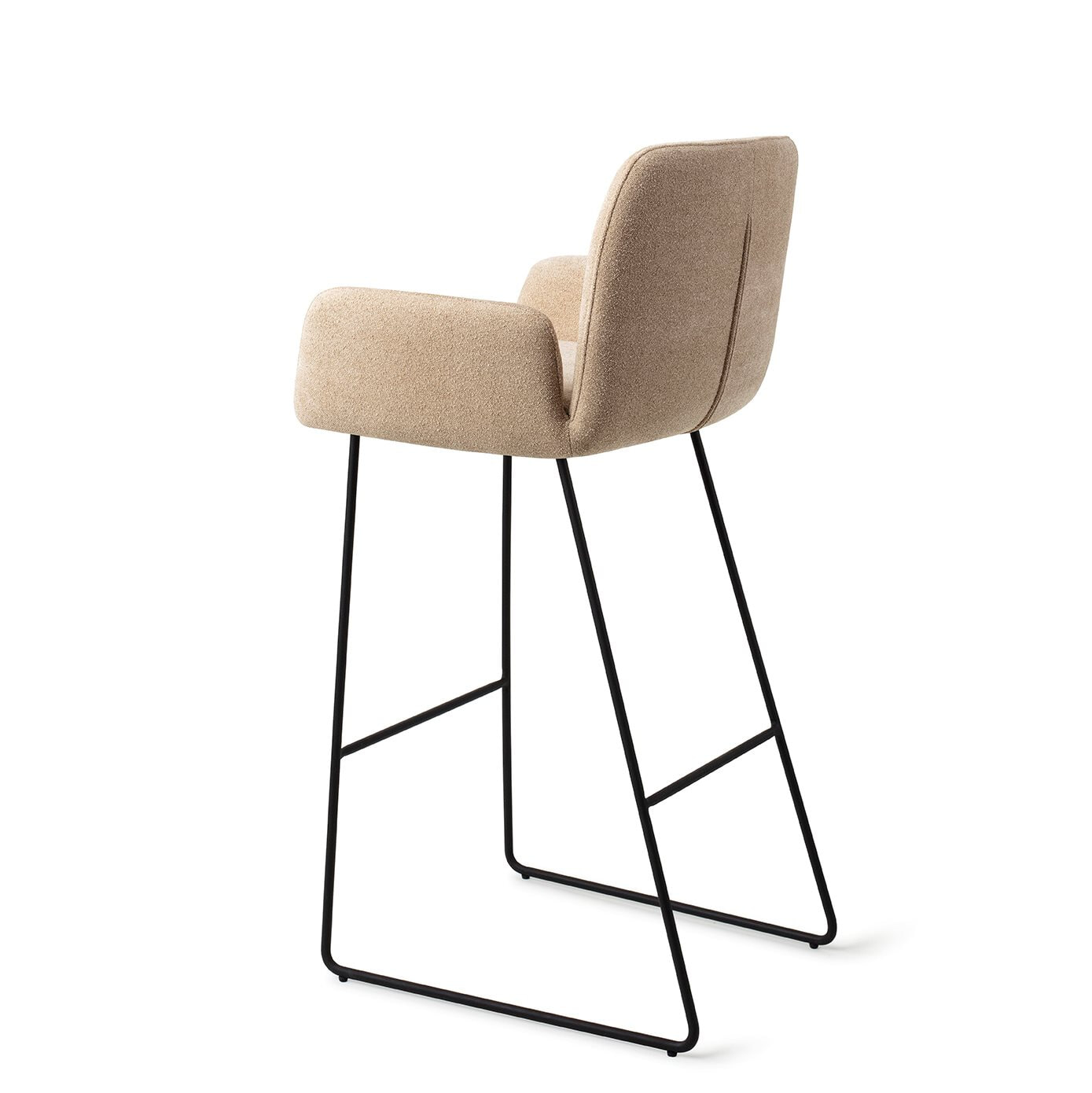 Jesper Home Barkruk 'Misaki' Slide Black, kleur Funky Fudge (zithoogte 75cm)