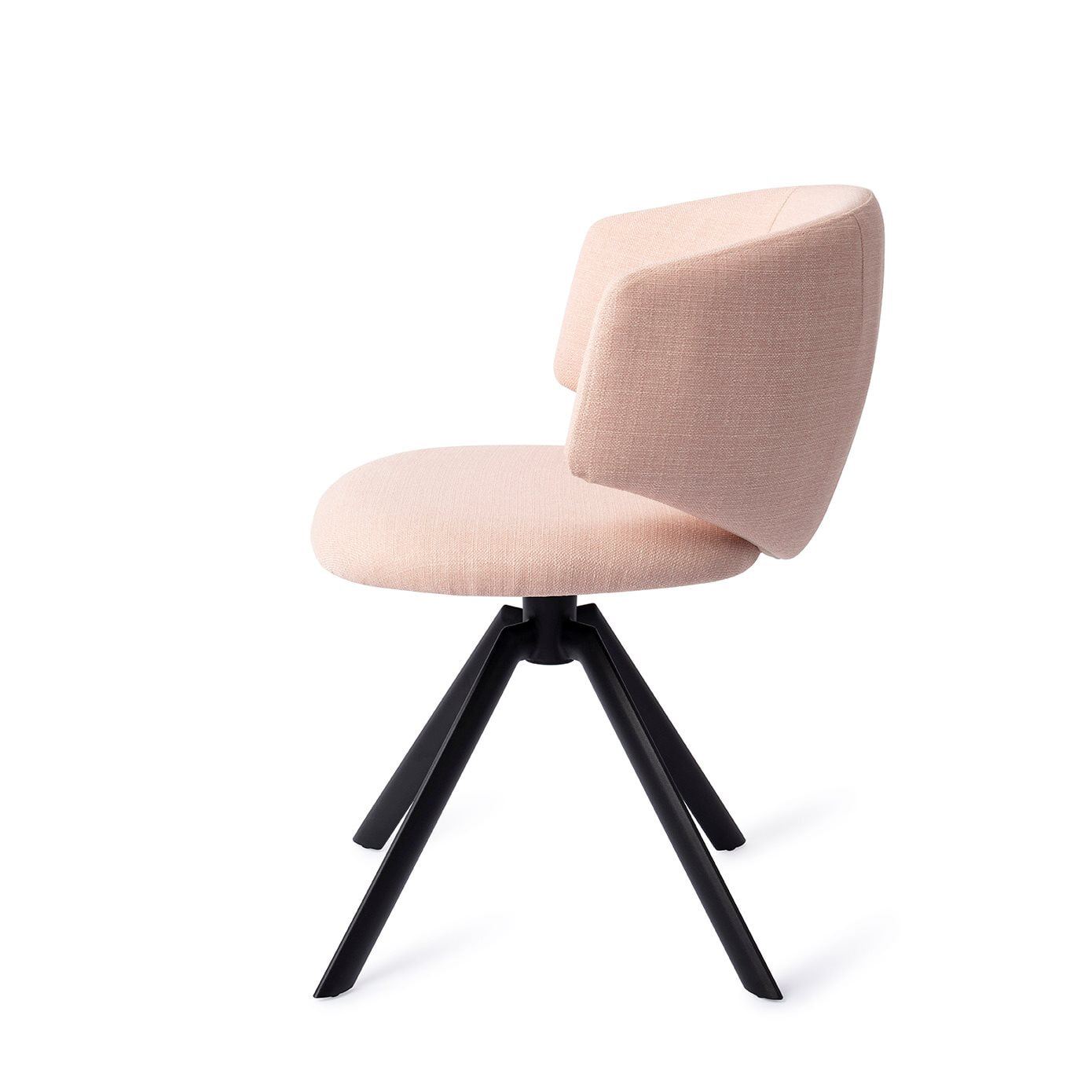 Jesper Home Draaibare Eetkamerstoel 'Misato' kleur Pink Peony