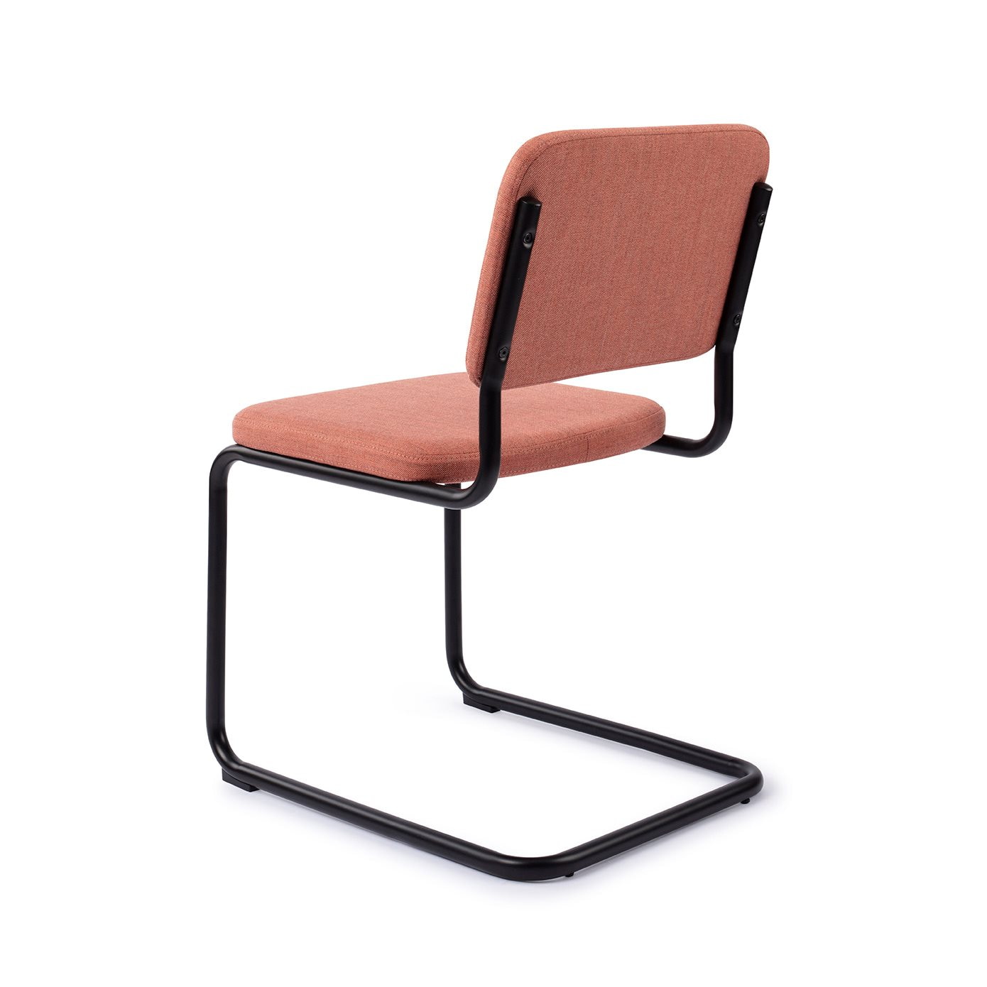 Jesper Home Eetkamerstoel 'Mugi' Black Frame, kleur Coral Kiss