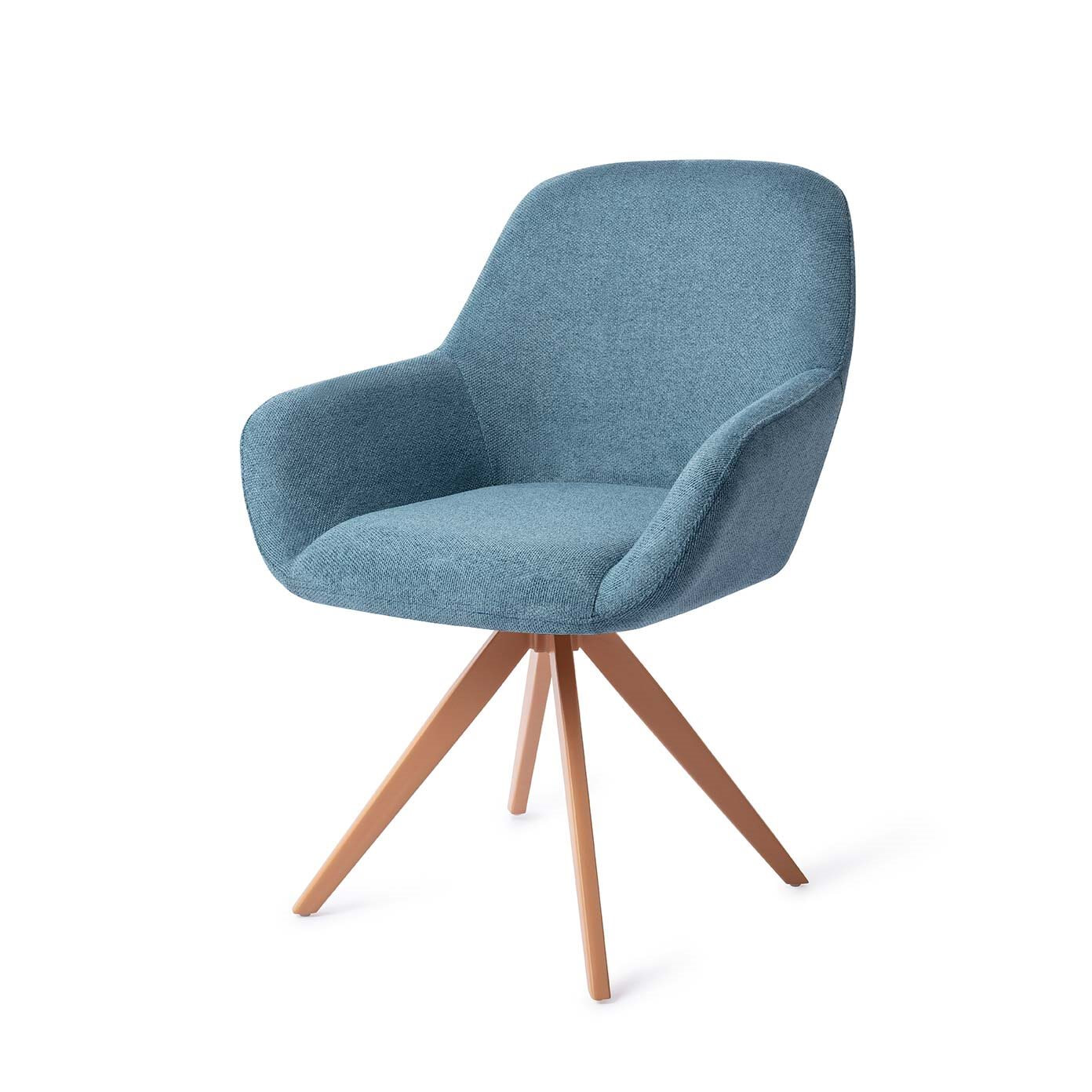 Jesper Home Eetkamerstoel 'Kushi' Draaibaar, Turn Peach, kleur Ocean Eyes