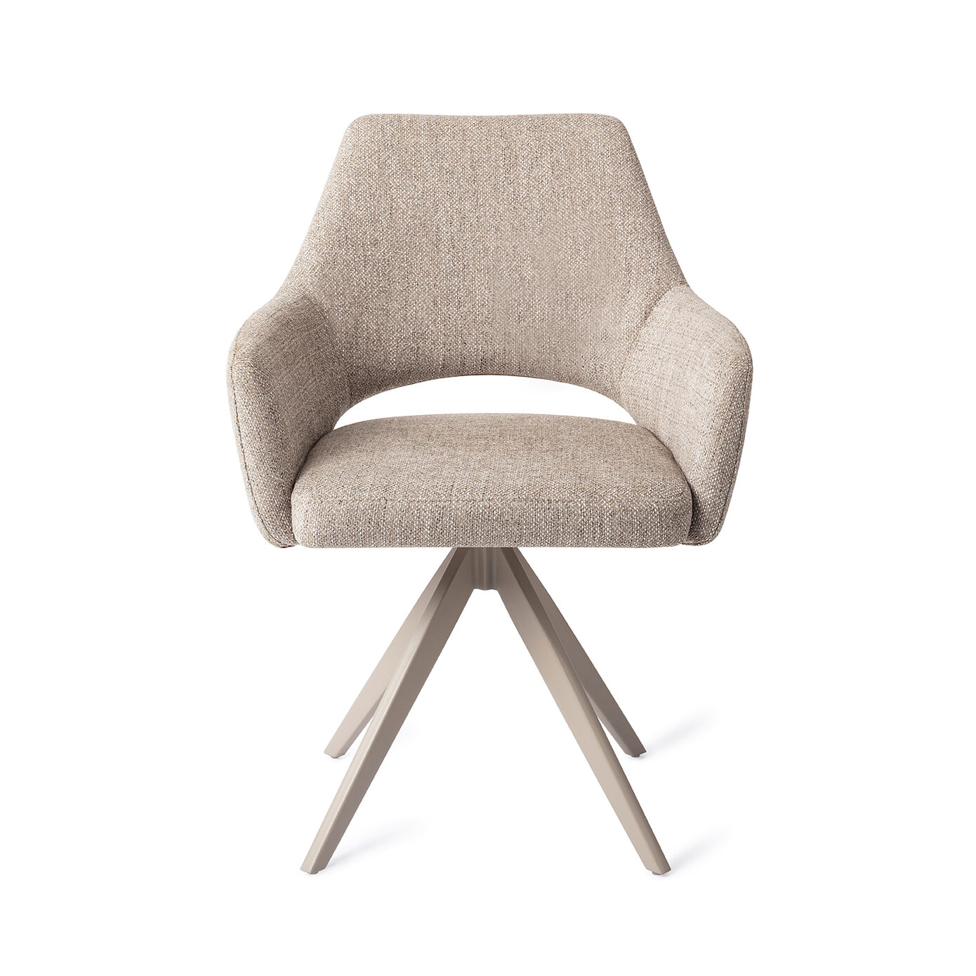 Jesper Home Draaibare Eetkamerstoel 'Yanai' Turn Beige, kleur Biscuit Beach
