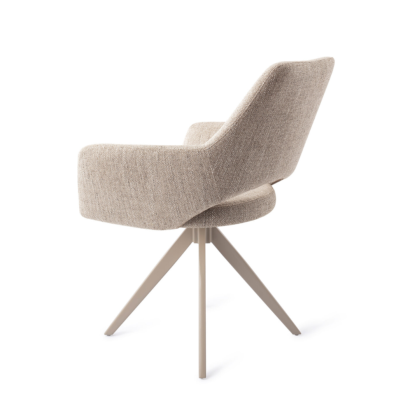 Jesper Home Draaibare Eetkamerstoel 'Yanai' Turn Beige, kleur Biscuit Beach