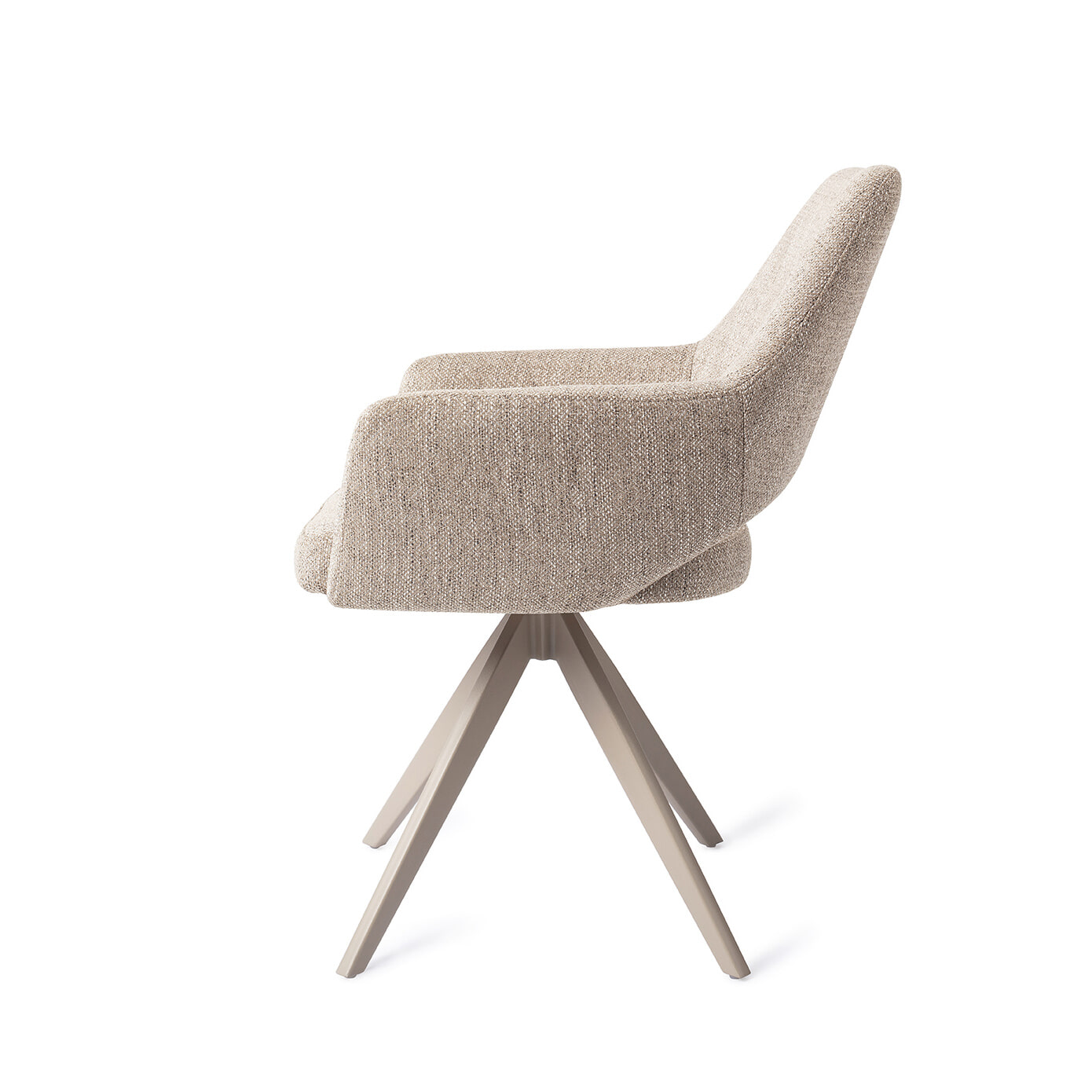Jesper Home Draaibare Eetkamerstoel 'Yanai' Turn Beige, kleur Biscuit Beach