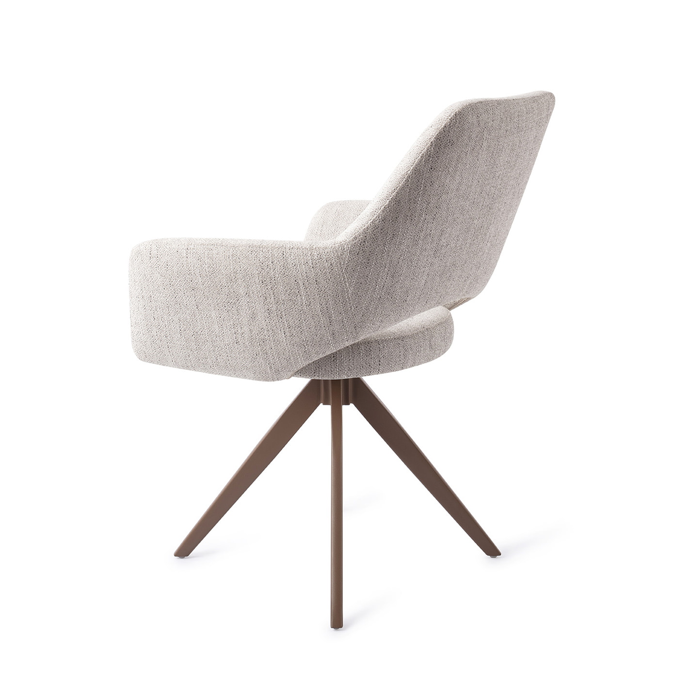 Jesper Home Draaibare Eetkamerstoel 'Yanai' Turn Brown, kleur Pigeon