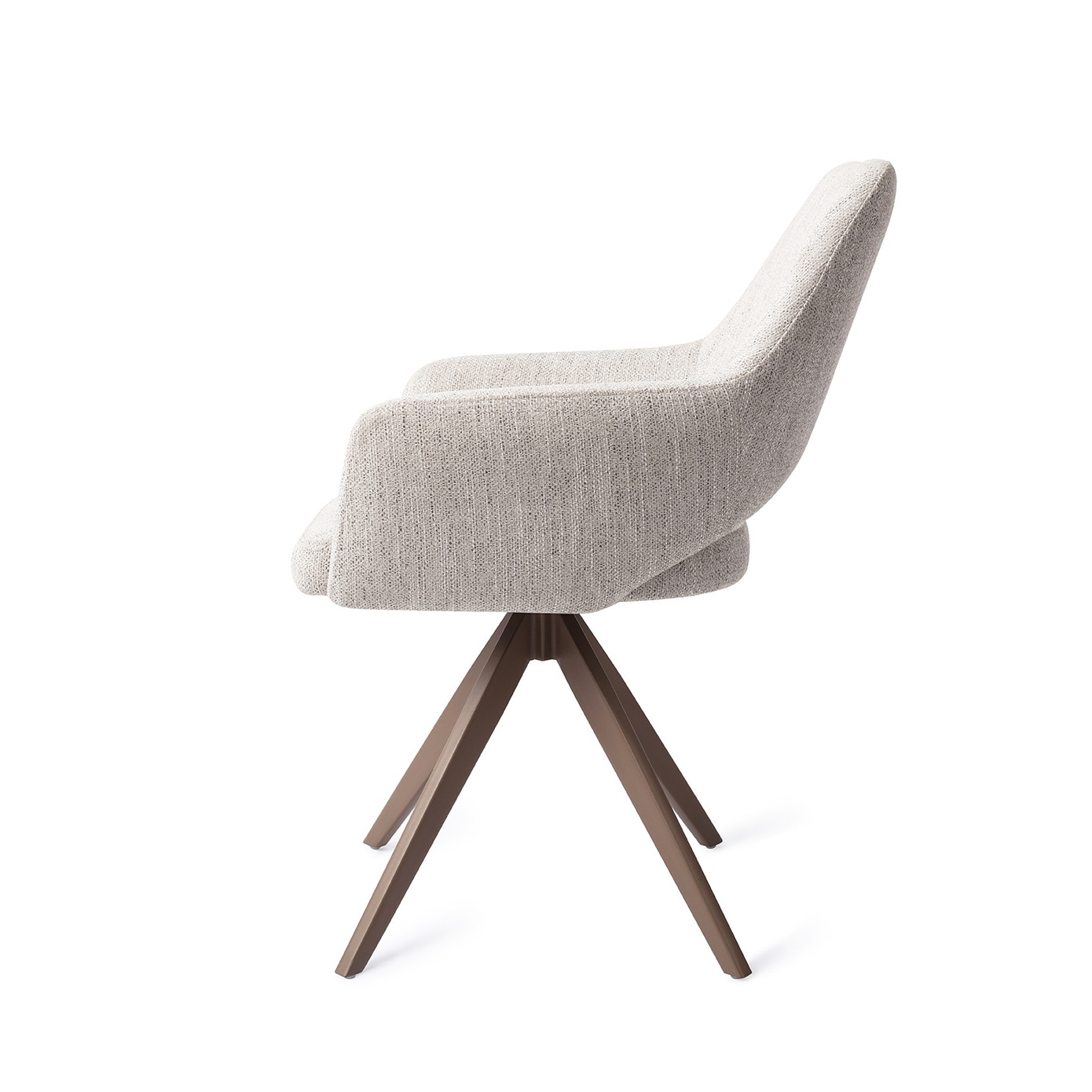 Jesper Home Draaibare Eetkamerstoel 'Yanai' Turn Brown, kleur Pigeon