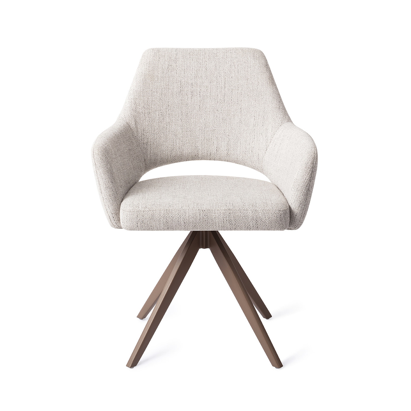 Jesper Home Draaibare Eetkamerstoel 'Yanai' Turn Brown, kleur Pigeon