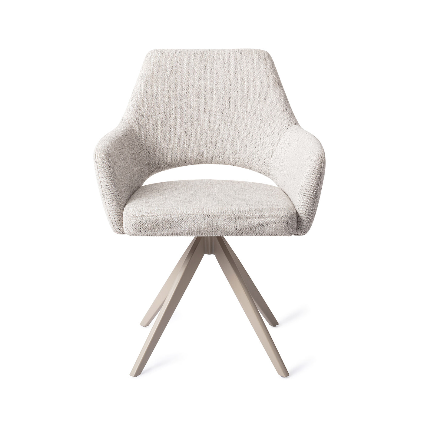 Jesper Home Draaibare Eetkamerstoel 'Yanai' Turn Beige, kleur Pigeon