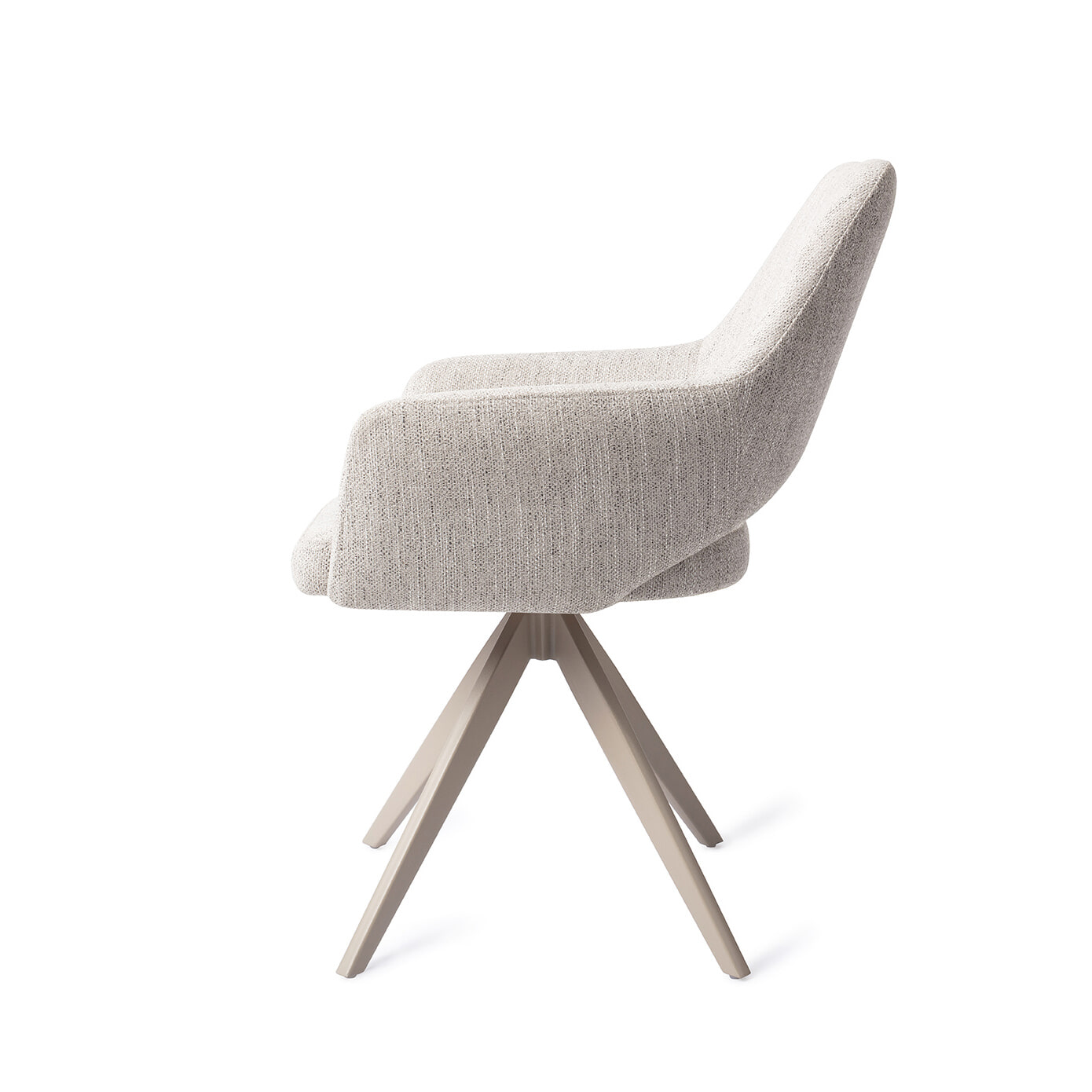Jesper Home Draaibare Eetkamerstoel 'Yanai' Turn Beige, kleur Pigeon