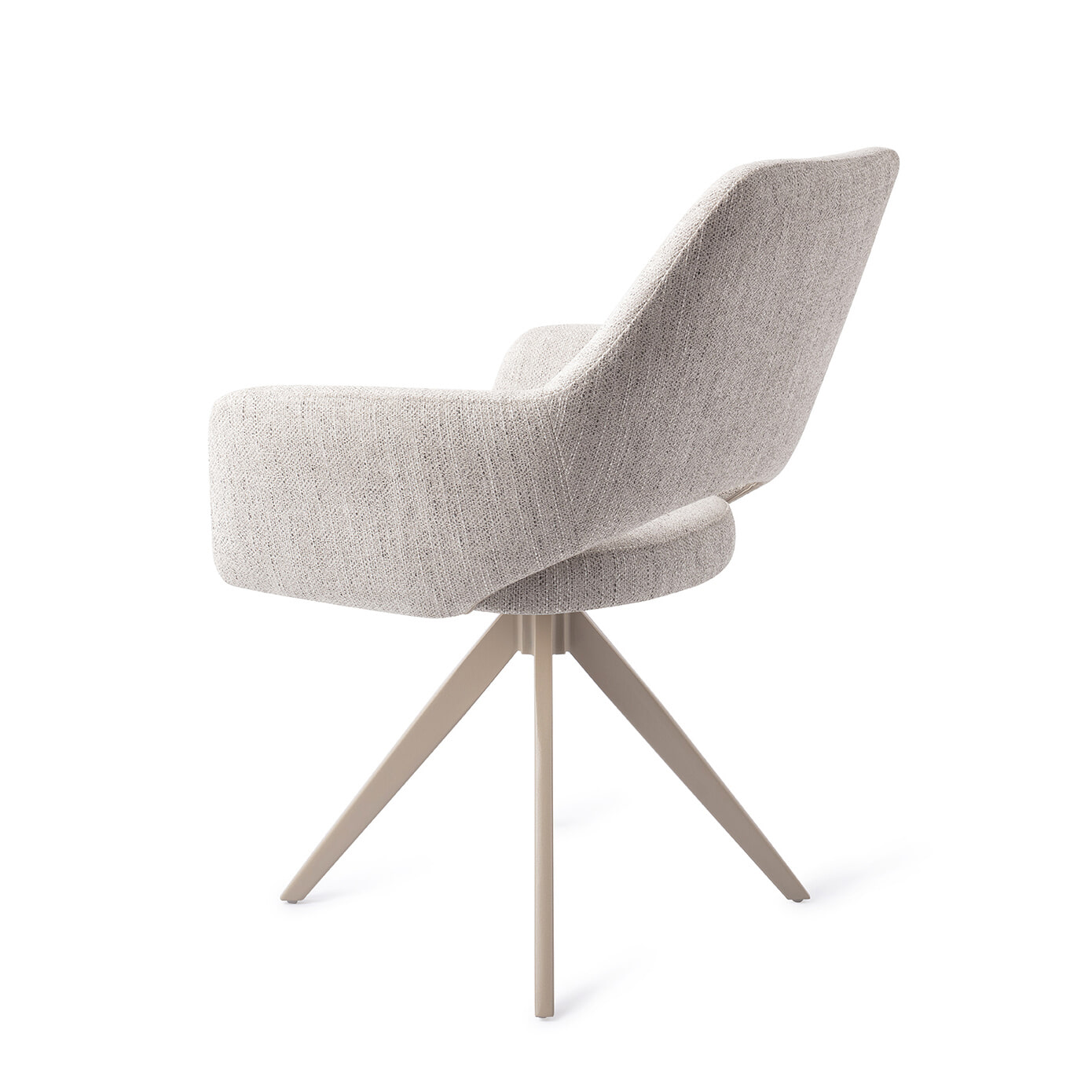 Jesper Home Draaibare Eetkamerstoel 'Yanai' Turn Beige, kleur Pigeon