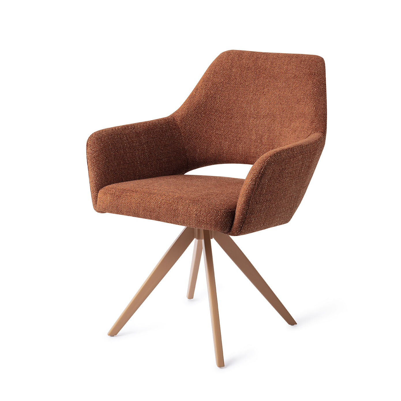 Jesper Home Draaibare Eetkamerstoel Yanai Turn Peach - Tuscan Terra