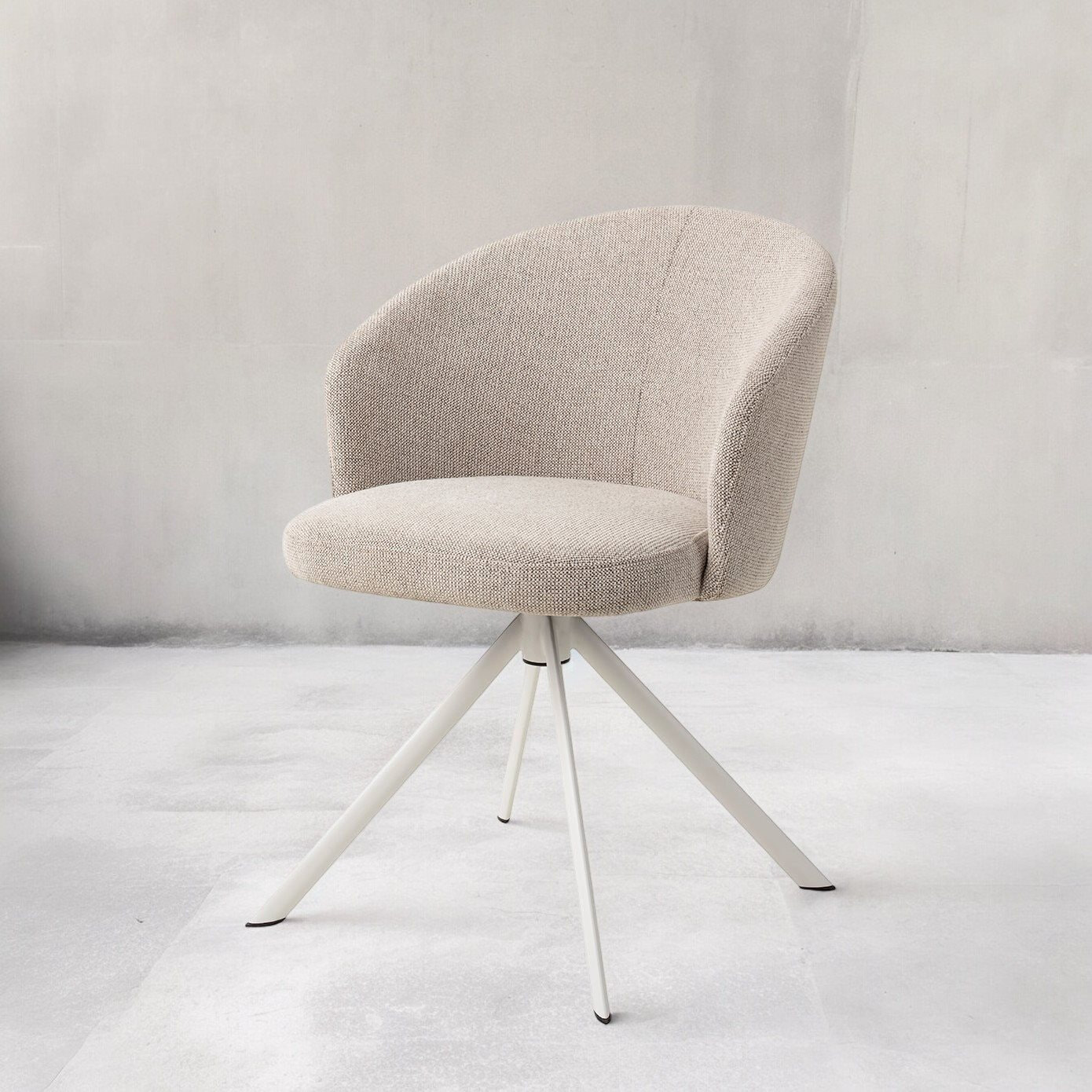 Jesper Home Eetkamerstoel 'Niimi' Draaibaar, Revolve White, kleur Pure Pale