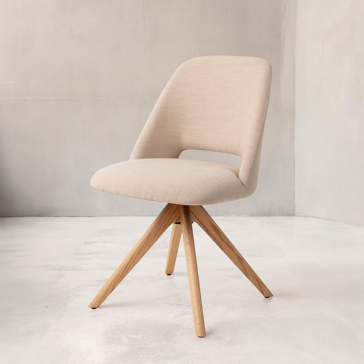 Jesper Home Eetkamerstoel Sasue Draaibaar, Revolve Oak Natural - Ecru Through and Through
