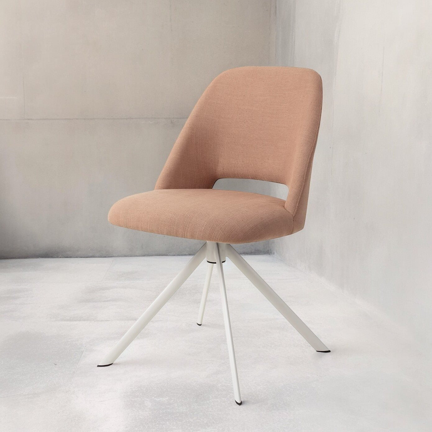 Jesper Home Eetkamerstoel 'Sasue' Draaibaar, Revolve White, kleur Luster Liver