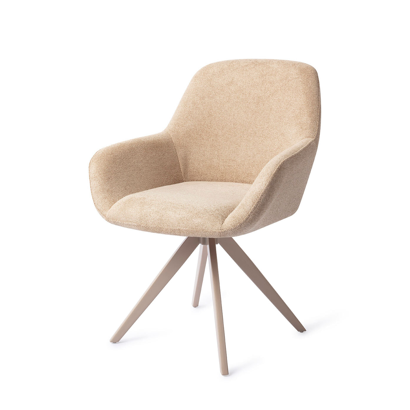 Jesper Home Draaibare Eetkamerstoel Kushi Turn Beige - Desert Dunes