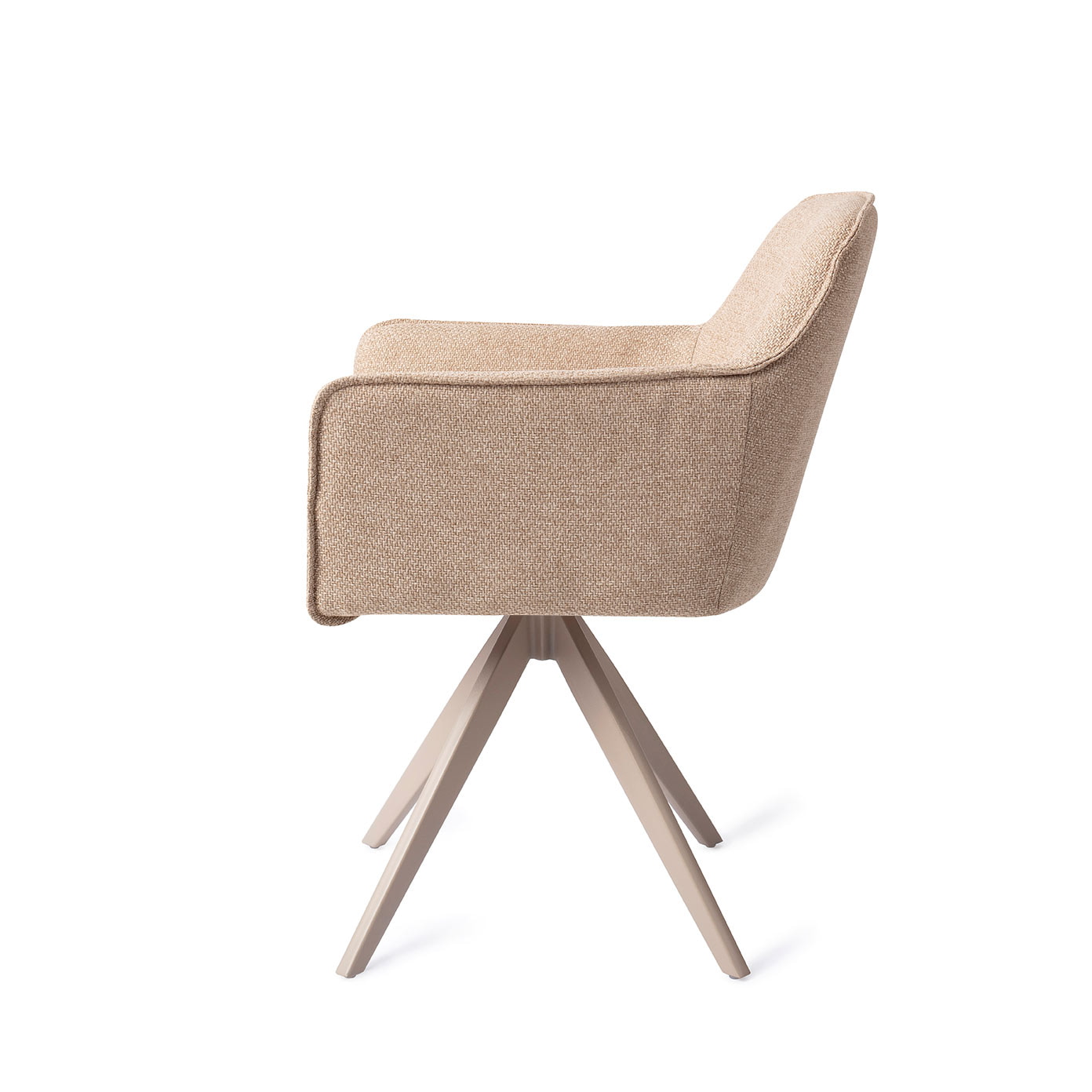 Jesper Home Draaibare Eetkamerstoel 'Hofu' Turn Beige, kleur Wild Walnut