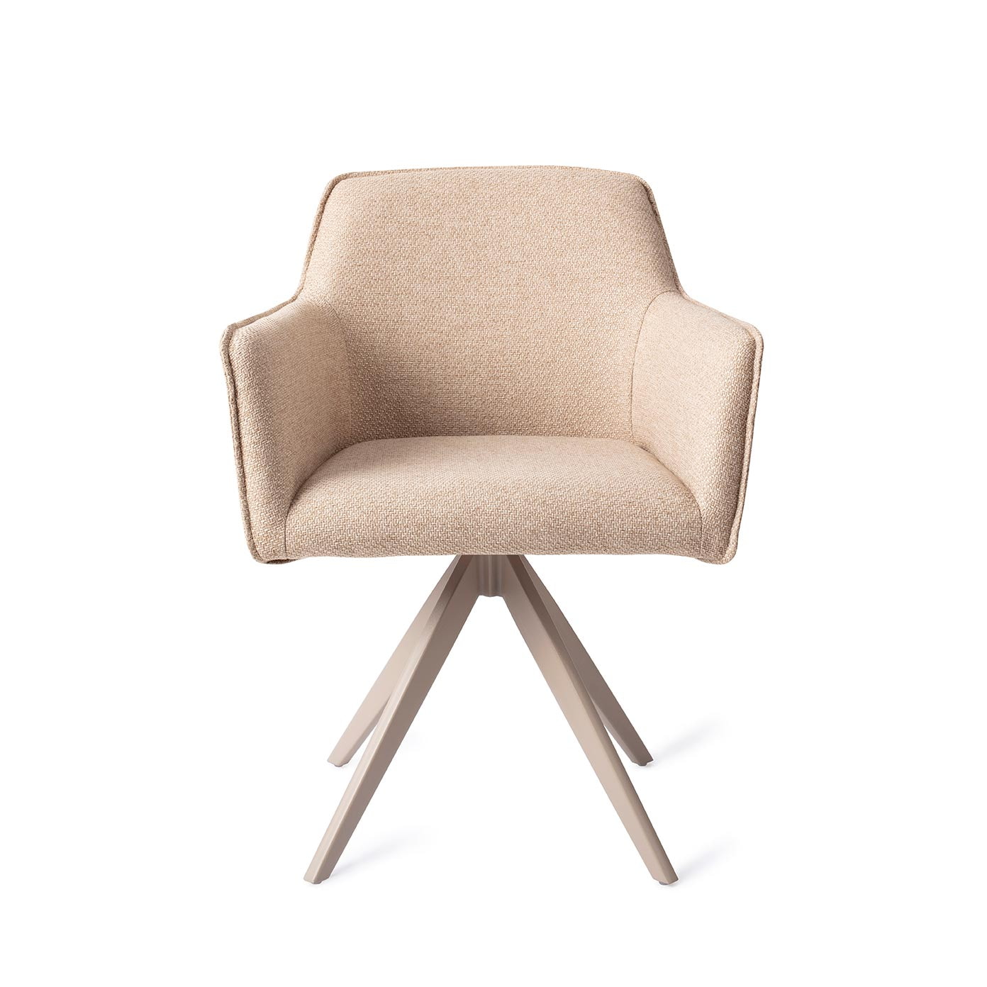Jesper Home Draaibare Eetkamerstoel 'Hofu' Turn Beige, kleur Wild Walnut