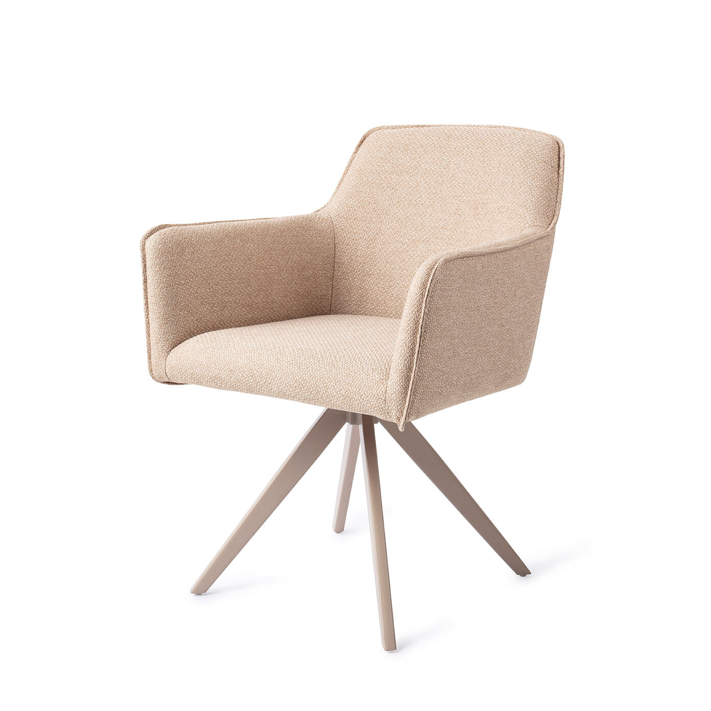 Jesper Home Draaibare Eetkamerstoel Hofu Turn Beige - Wild Walnut