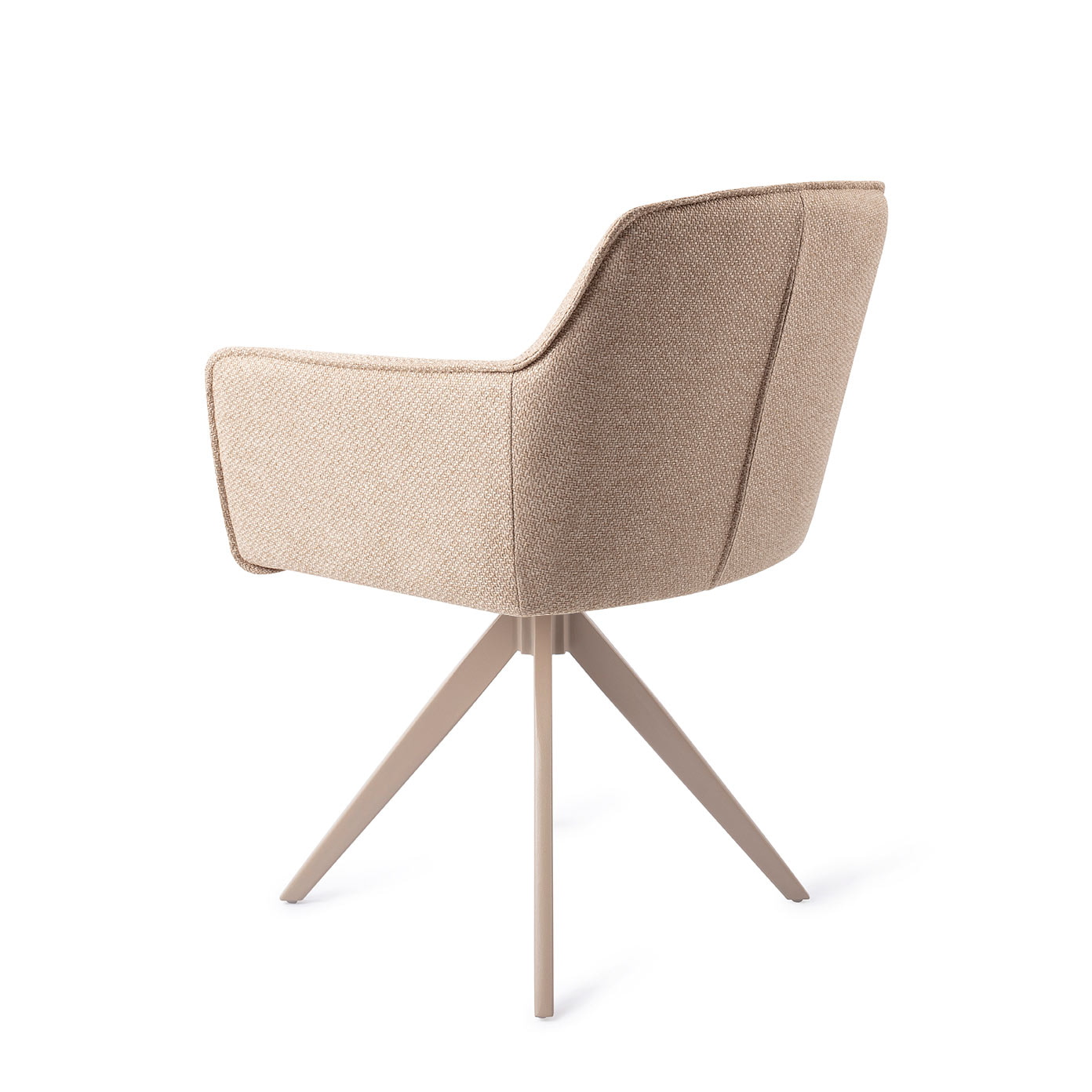 Jesper Home Draaibare Eetkamerstoel 'Hofu' Turn Beige, kleur Wild Walnut