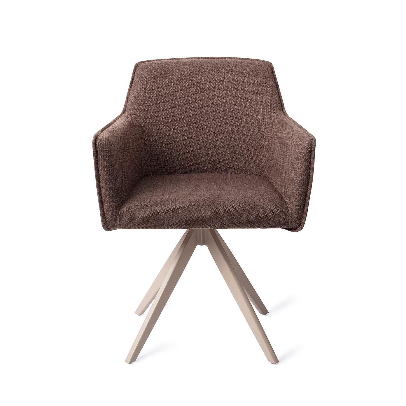 Jesper Home Draaibare Eetkamerstoel 'Hofu' Turn Beige, kleur Potters Clay