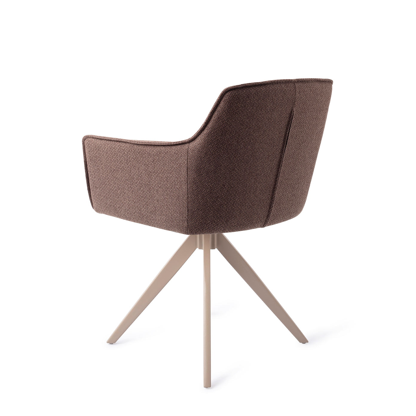 Jesper Home Draaibare Eetkamerstoel 'Hofu' Turn Beige, kleur Potters Clay