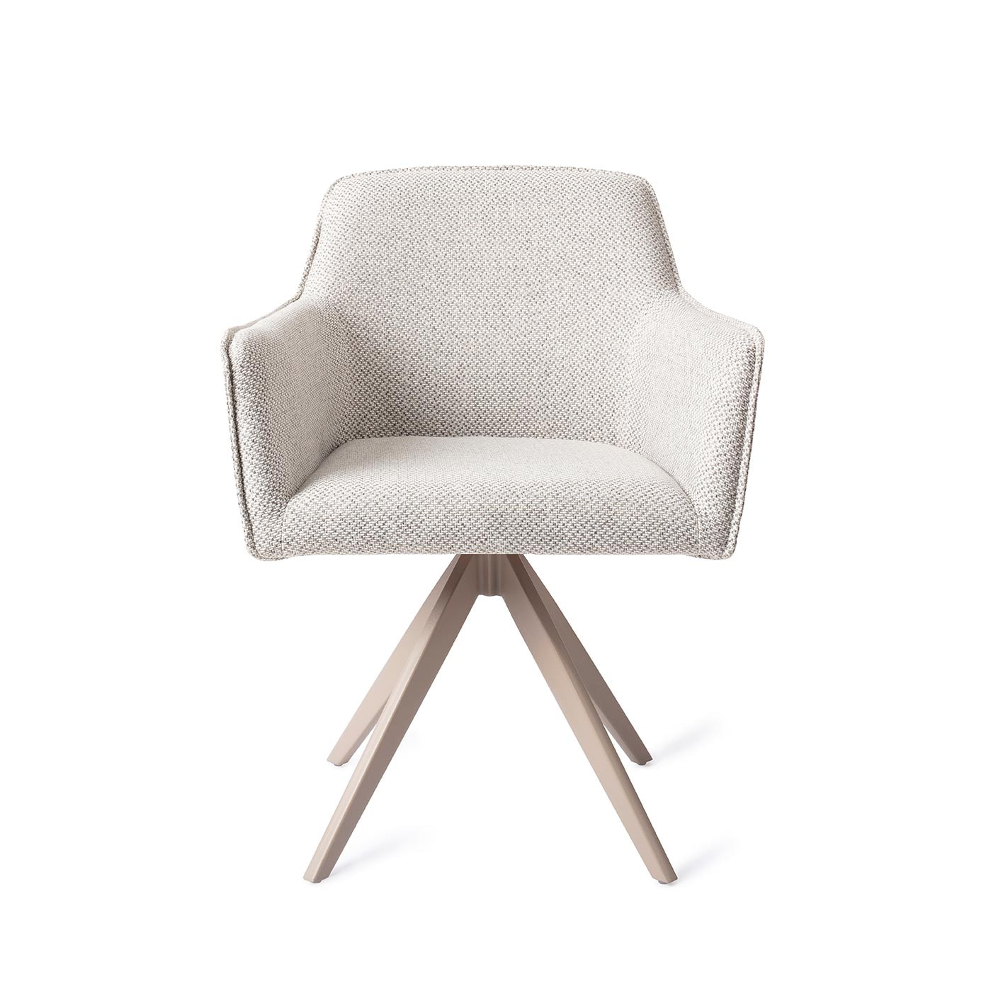 Jesper Home Draaibare Eetkamerstoel 'Hofu' Turn Beige, kleur Checkers Charm