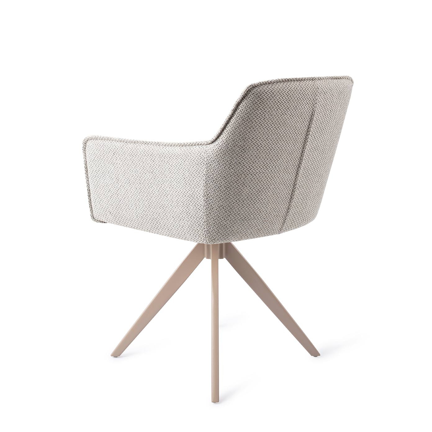 Jesper Home Draaibare Eetkamerstoel 'Hofu' Turn Beige, kleur Checkers Charm