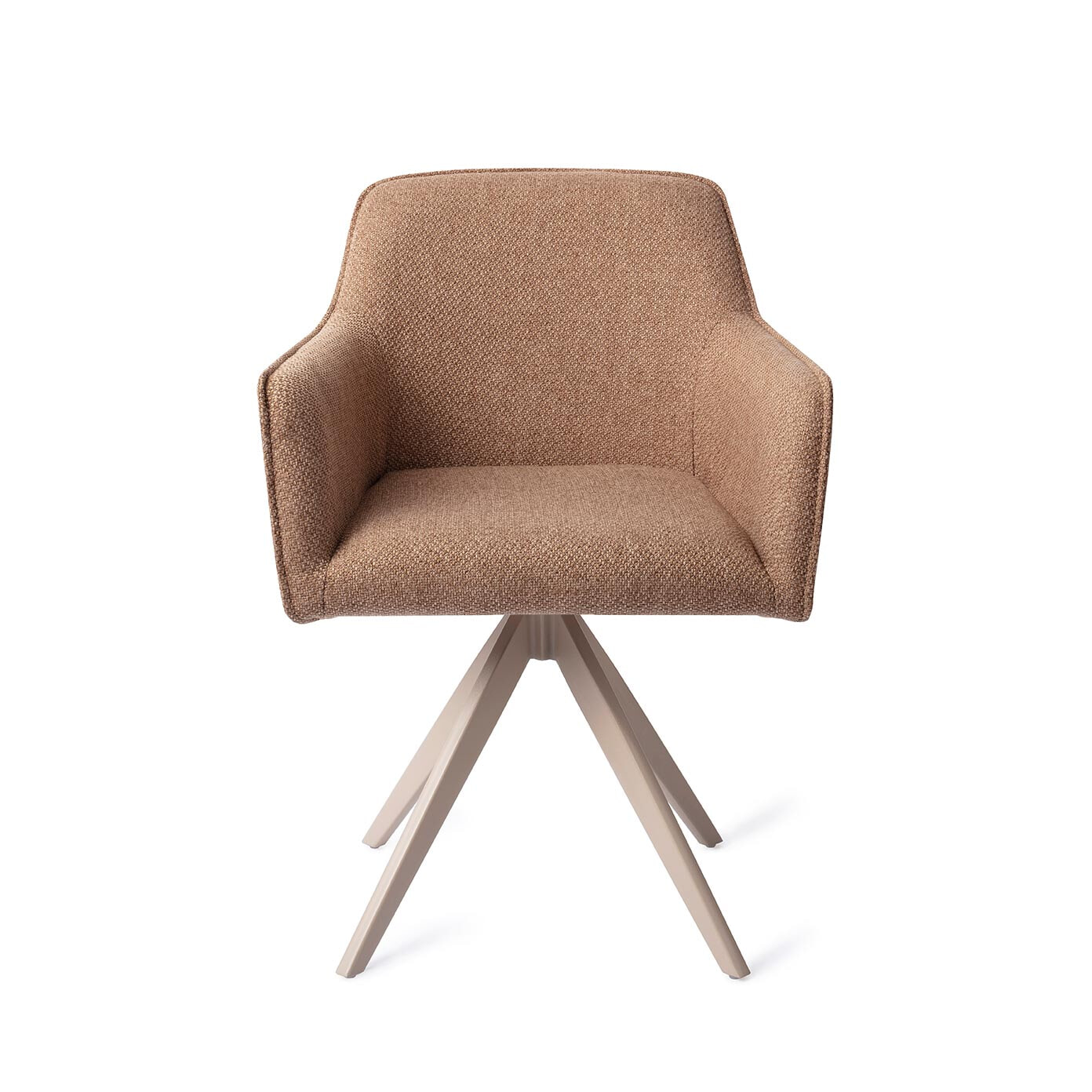 Jesper Home Draaibare Eetkamerstoel 'Hofu' Turn Beige, kleur French Toast