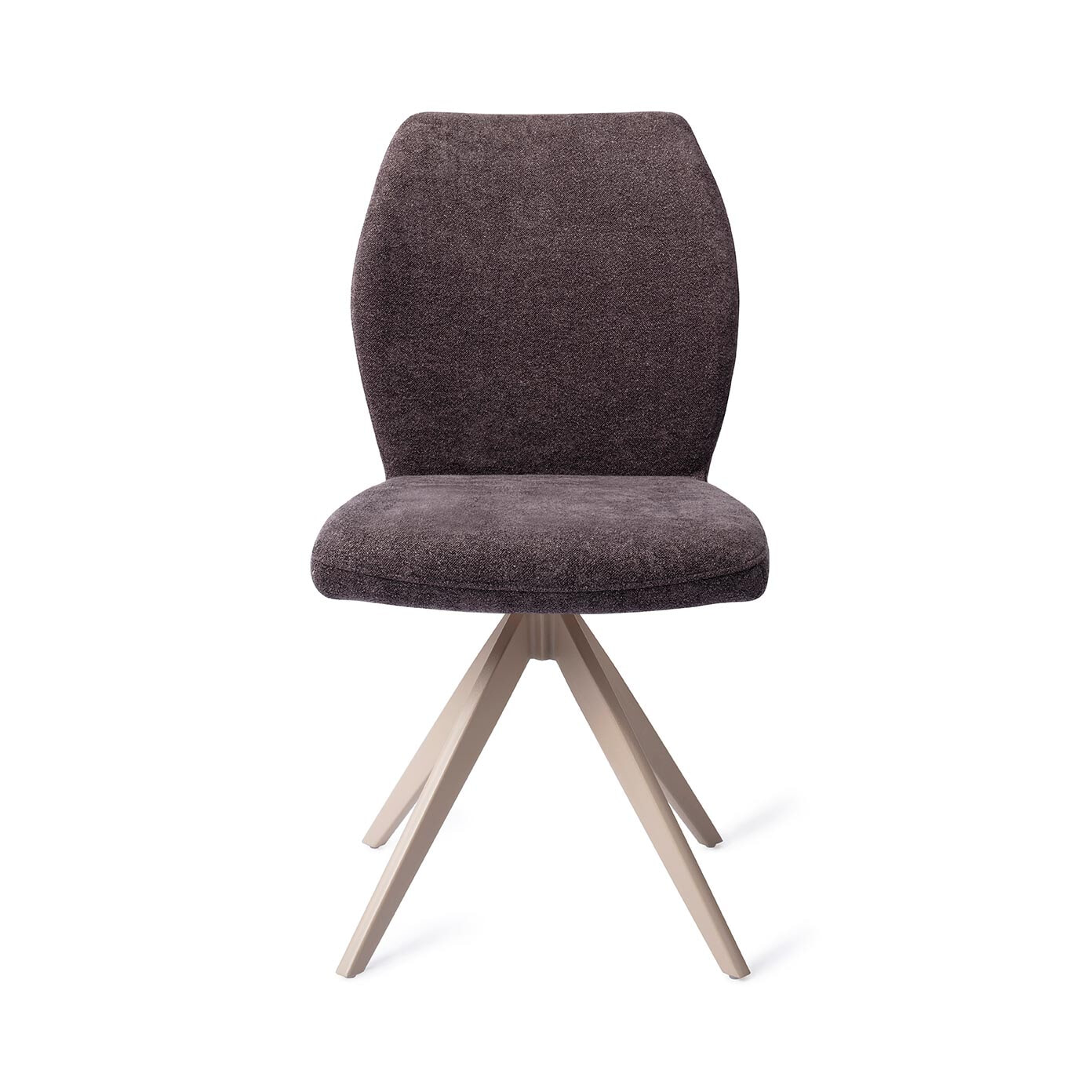 Jesper Home Eetkamerstoel 'Ikata' Draaibaar, Turn Beige, kleur Almost Black