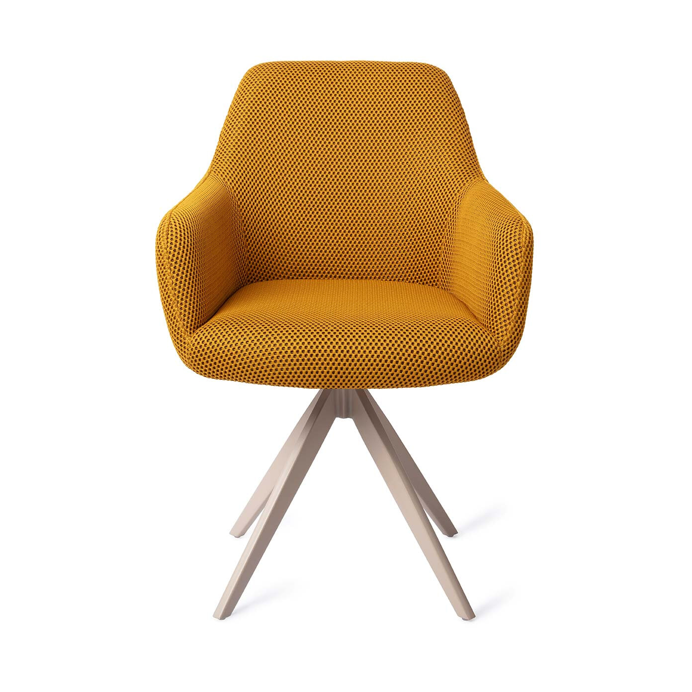 Jesper Home Draaibare Eetkamerstoel 'Hiroo' Turn Beige, kleur Groovy Garam