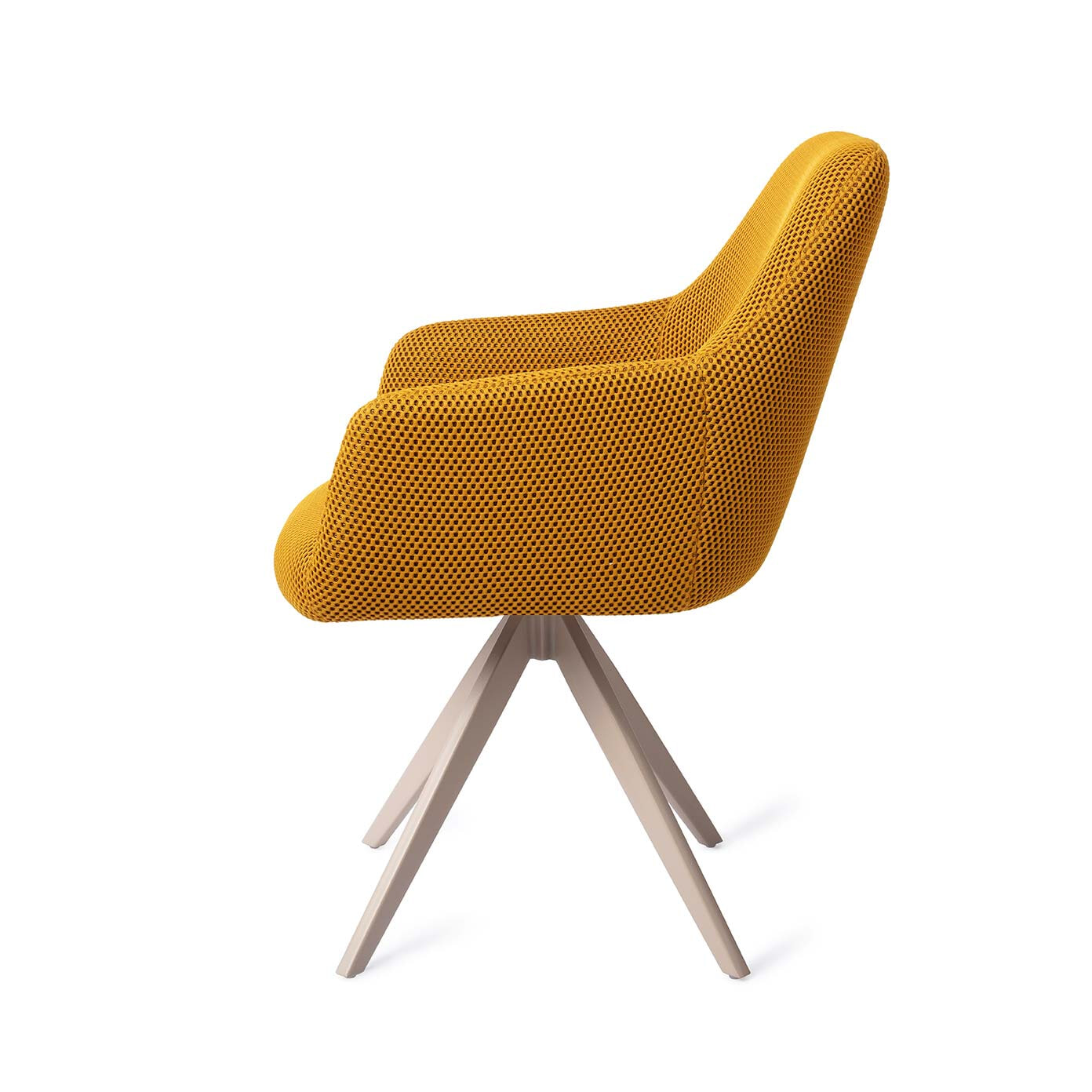 Jesper Home Draaibare Eetkamerstoel 'Hiroo' Turn Beige, kleur Groovy Garam