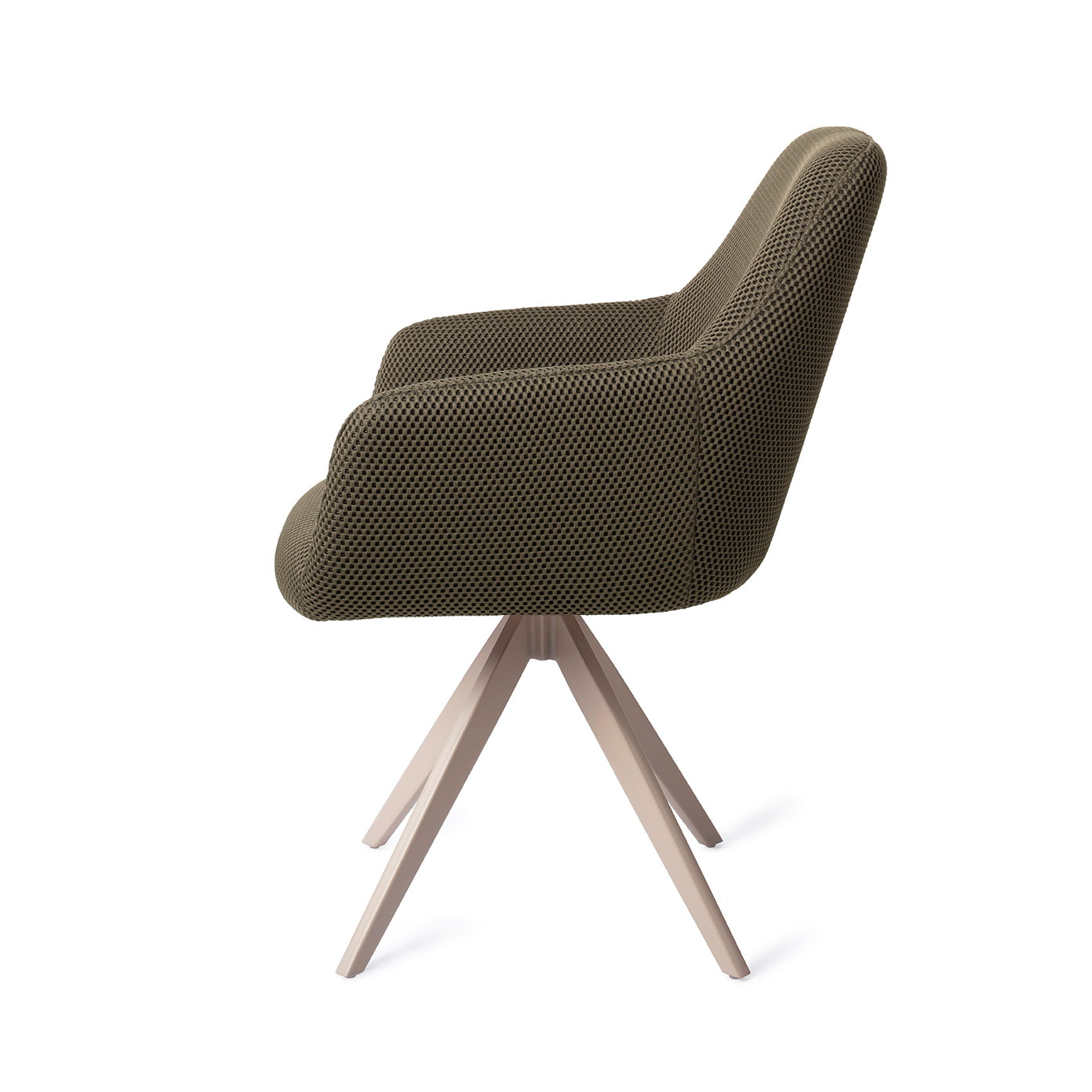 Jesper Home Draaibare Eetkamerstoel 'Hiroo' Turn Beige, kleur Jungle Jewel