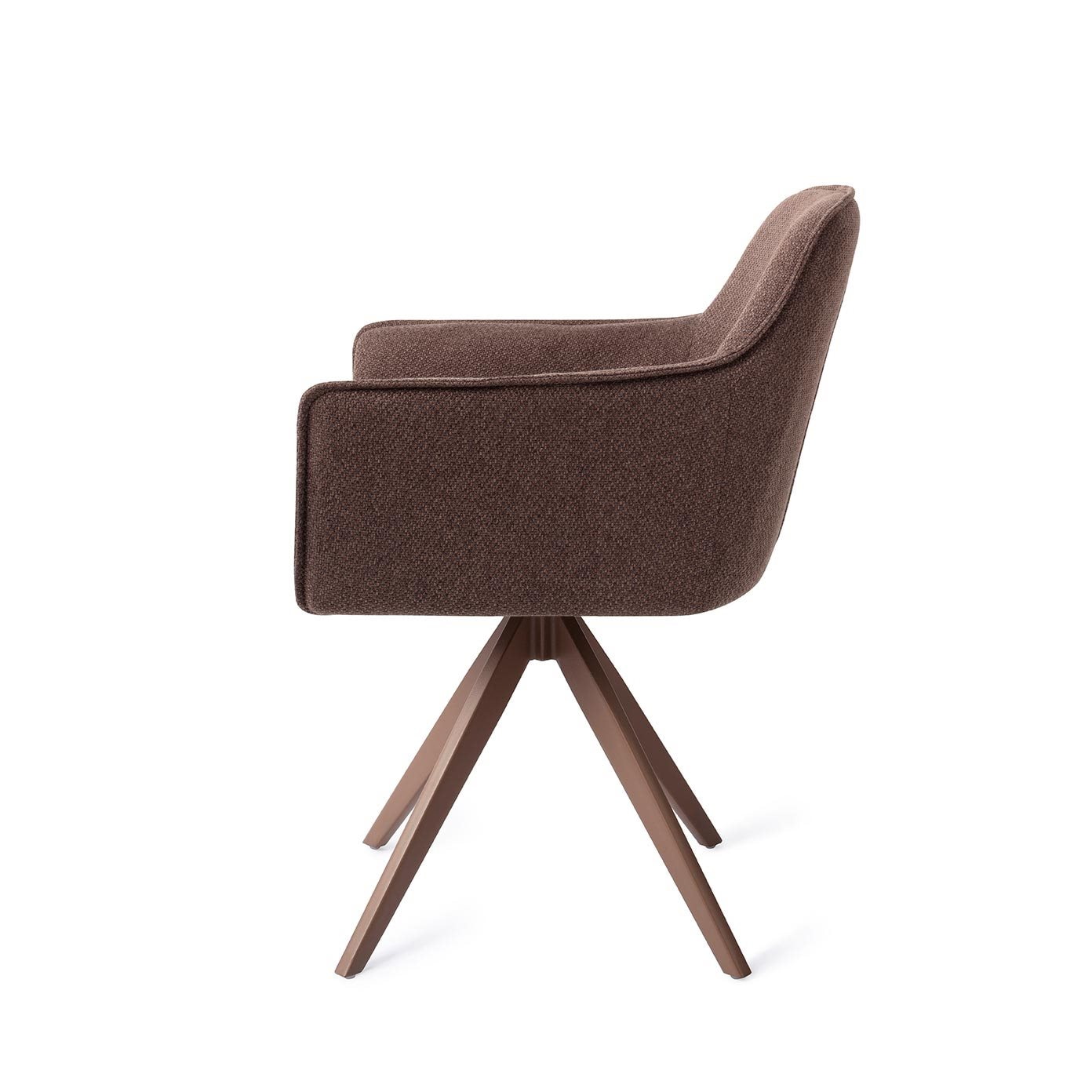 Jesper Home Draaibare Eetkamerstoel 'Hofu' Turn Brown, kleur Potters Clay