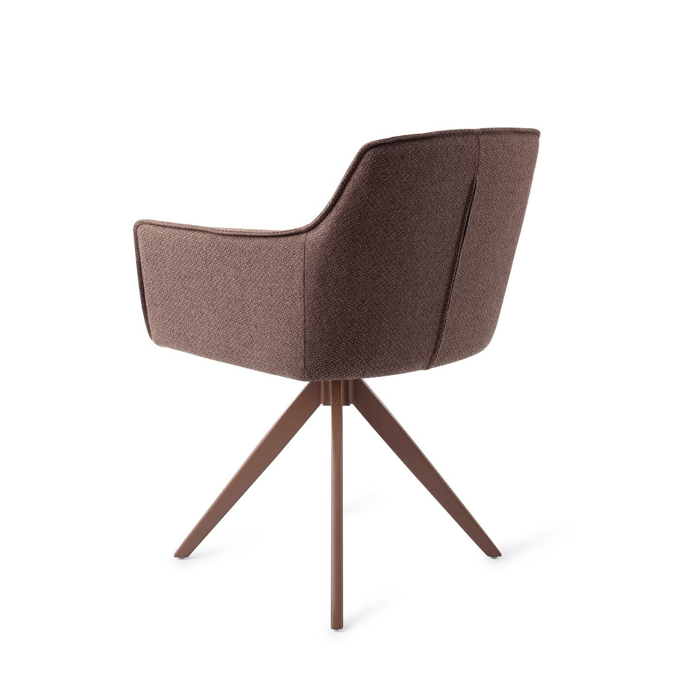 Jesper Home Draaibare Eetkamerstoel 'Hofu' Turn Brown, kleur Potters Clay
