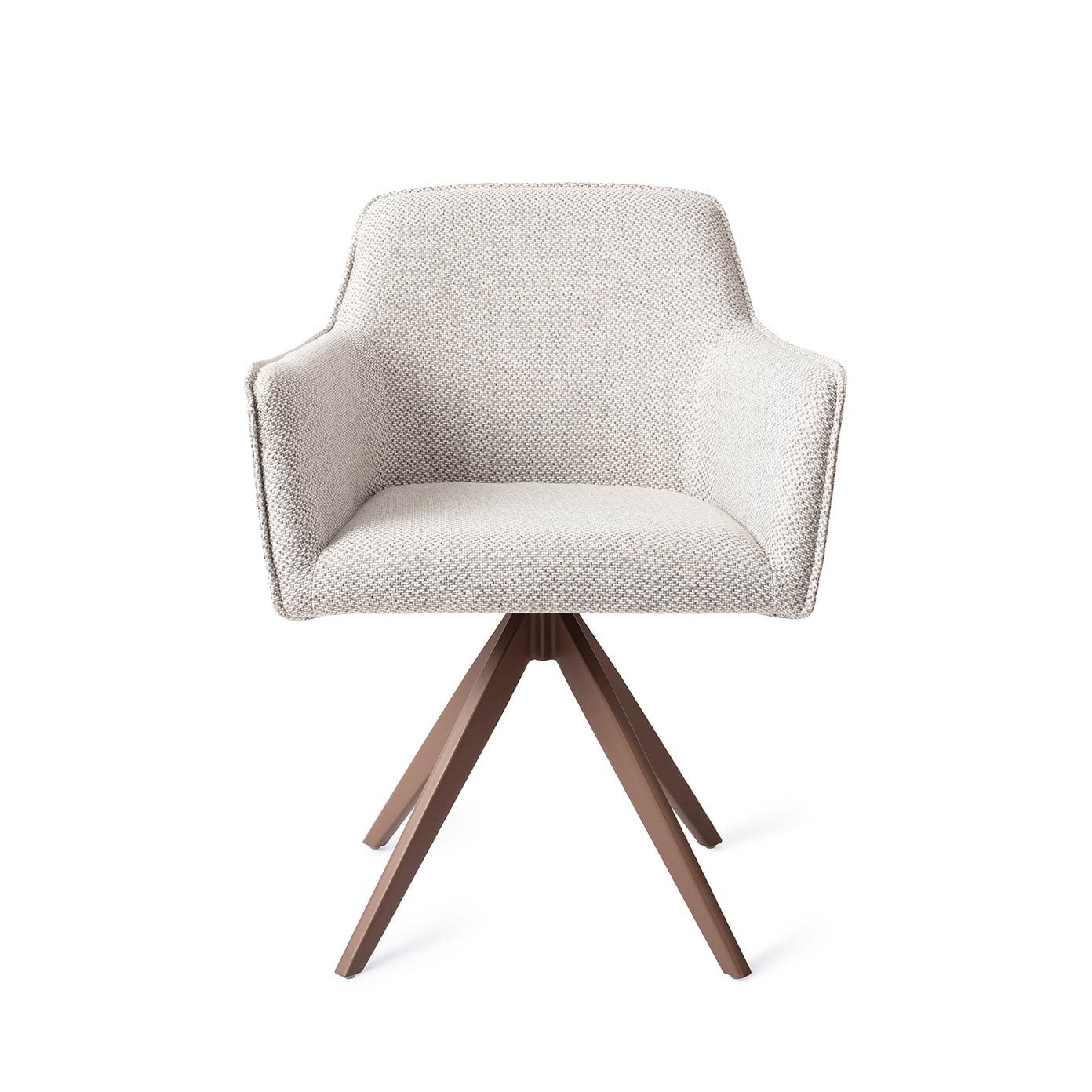 Jesper Home Draaibare Eetkamerstoel 'Hofu' Turn Brown, kleur Checkers Charm