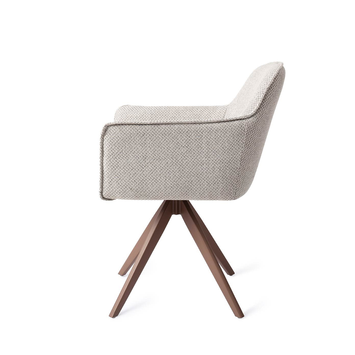 Jesper Home Draaibare Eetkamerstoel 'Hofu' Turn Brown, kleur Checkers Charm