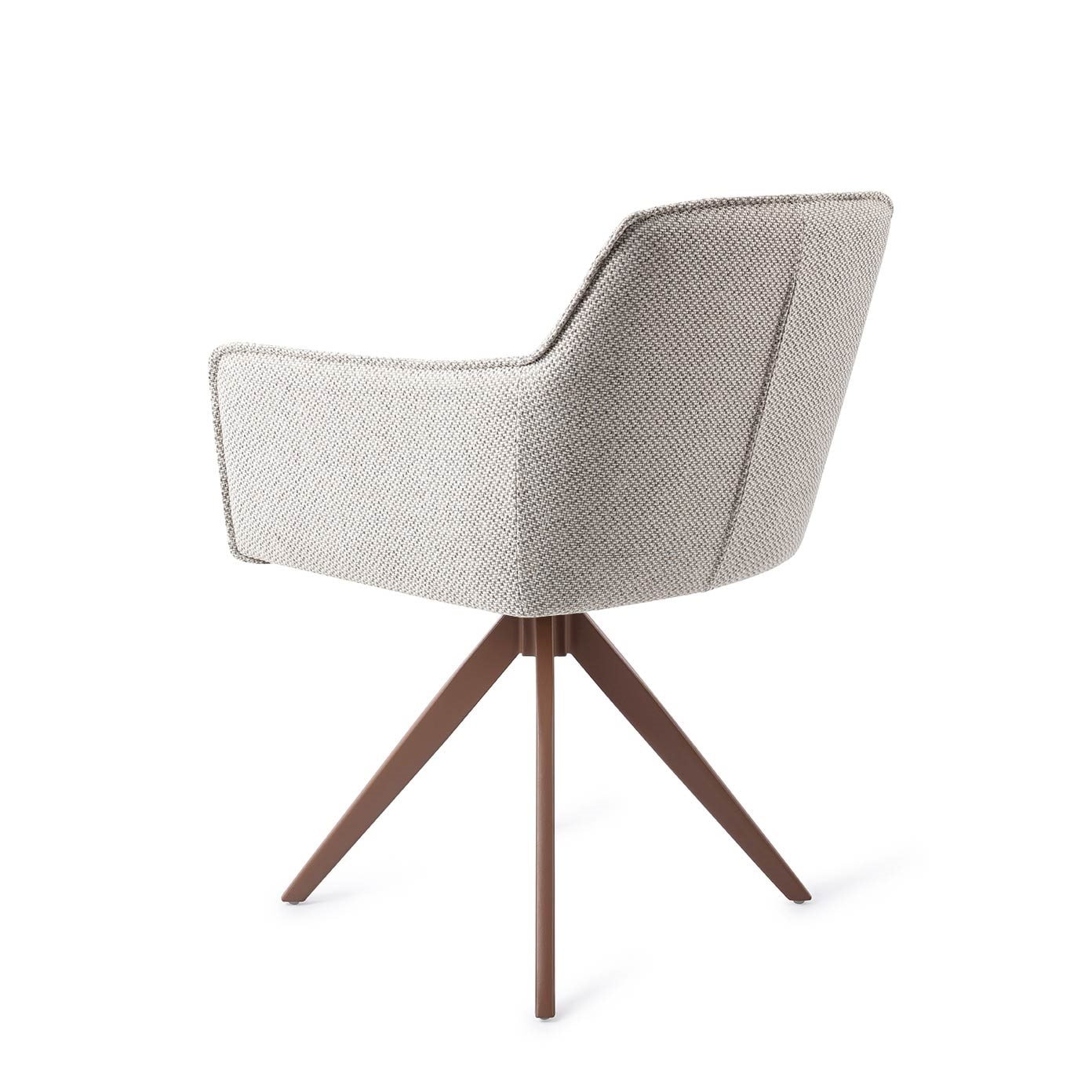 Jesper Home Draaibare Eetkamerstoel 'Hofu' Turn Brown, kleur Checkers Charm