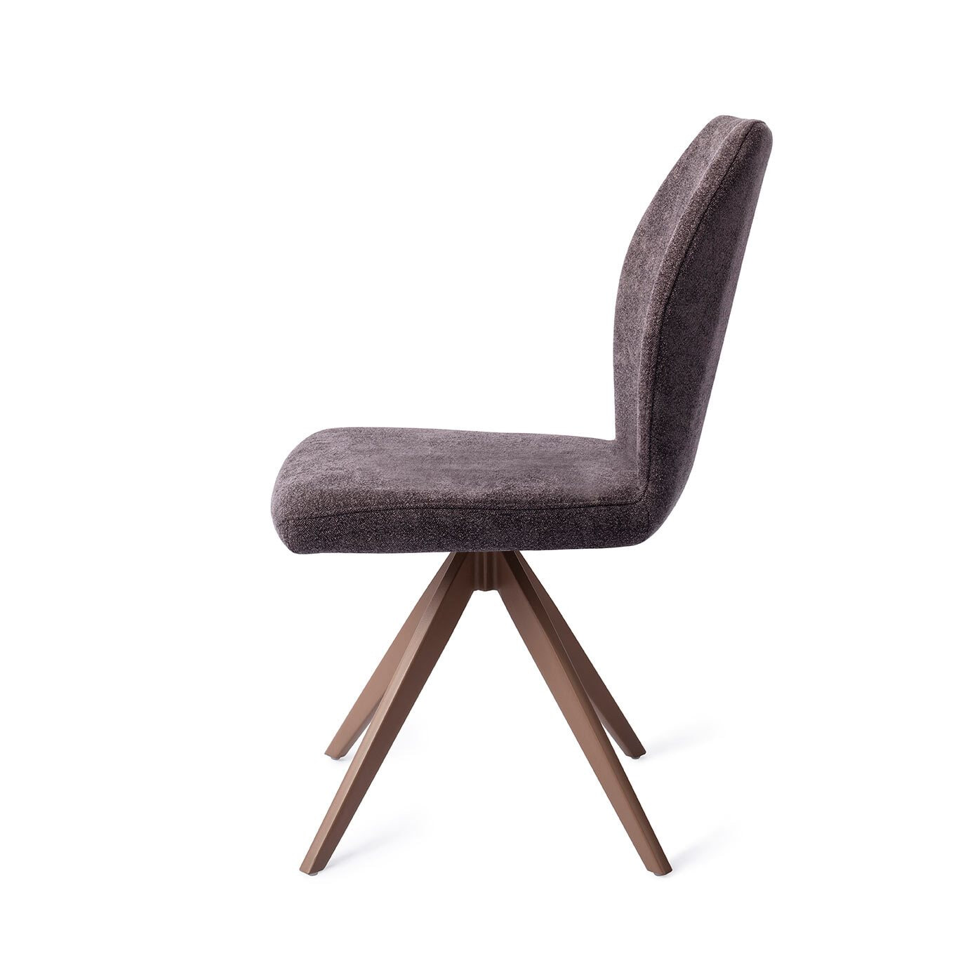 Jesper Home Draaibare Eetkamerstoel 'Ikata' Turn Brown, kleur Almost Black