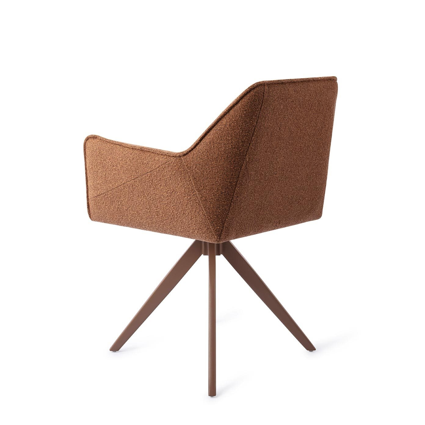 Jesper Home Draaibare Eetkamerstoel 'Tome' Turn Brown, kleur Cinnamon