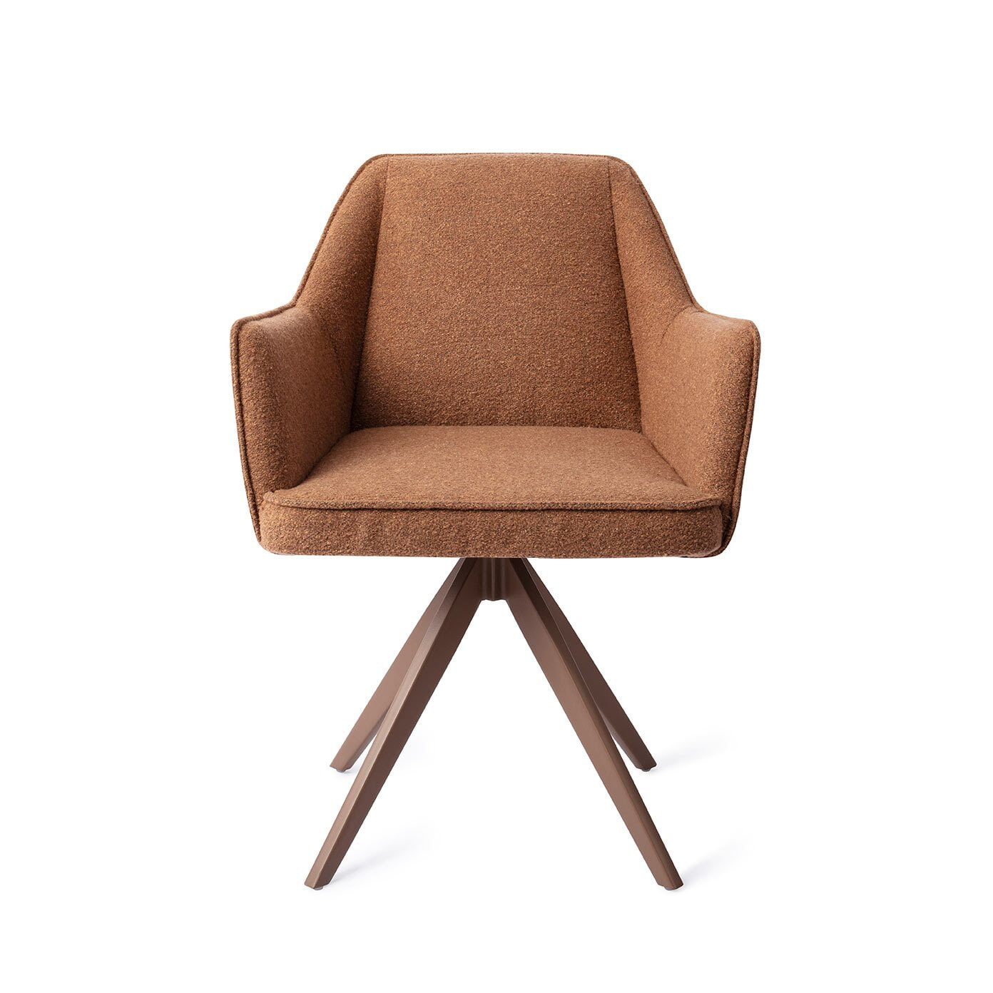 Jesper Home Draaibare Eetkamerstoel 'Tome' Turn Brown, kleur Cinnamon
