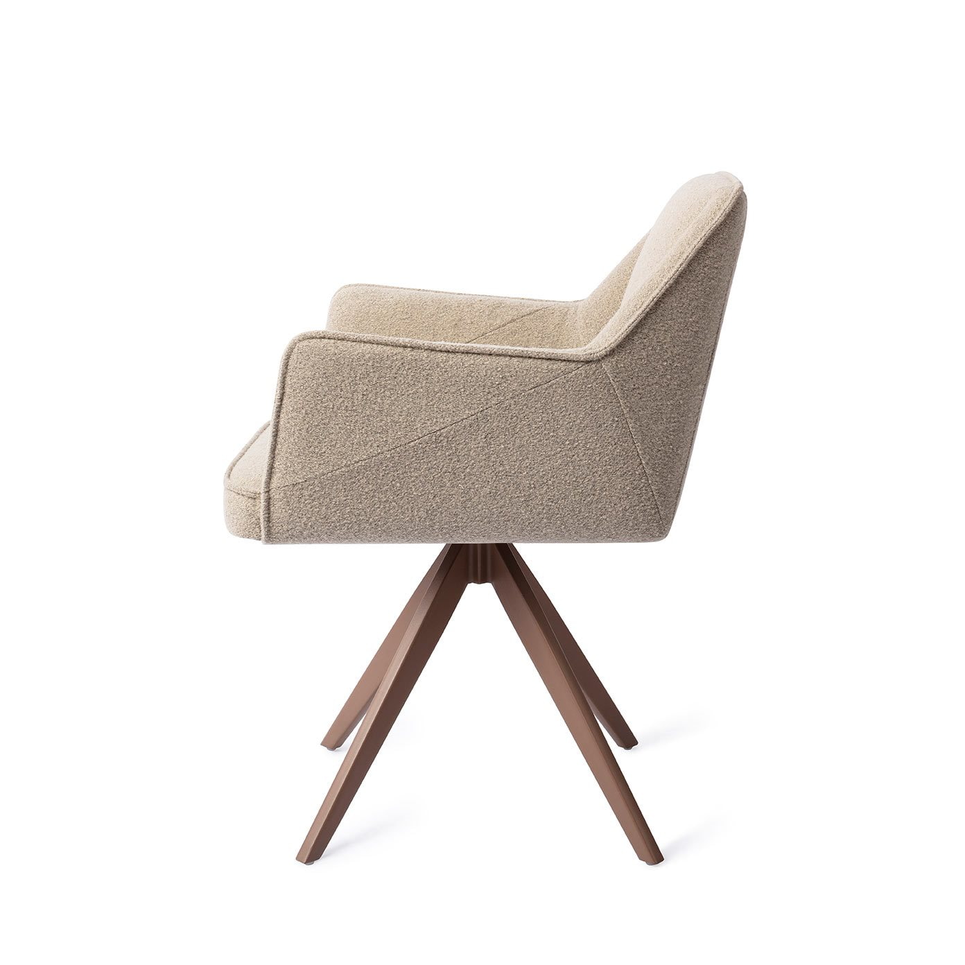 Jesper Home Draaibare Eetkamerstoel 'Tome' Turn Brown, kleur Great Greige