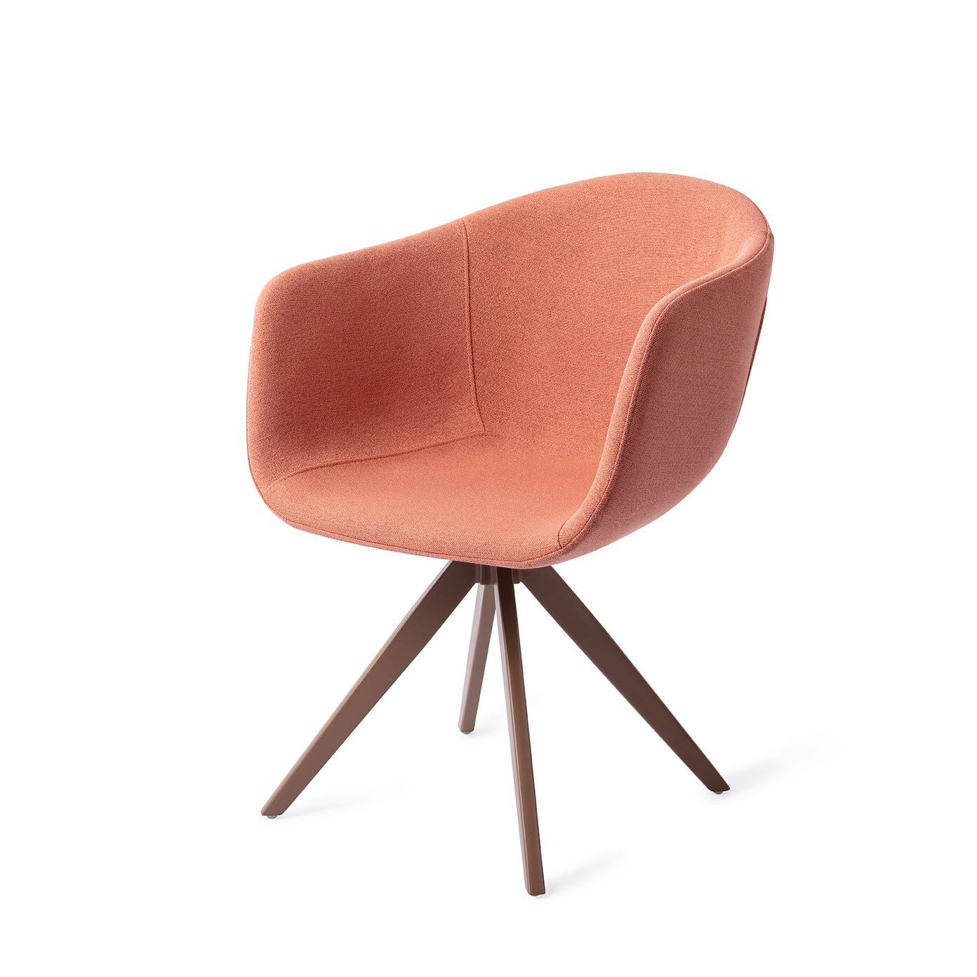 Jesper Home Draaibare Eetkamerstoel Yuni Turn Brown - Coral Crush