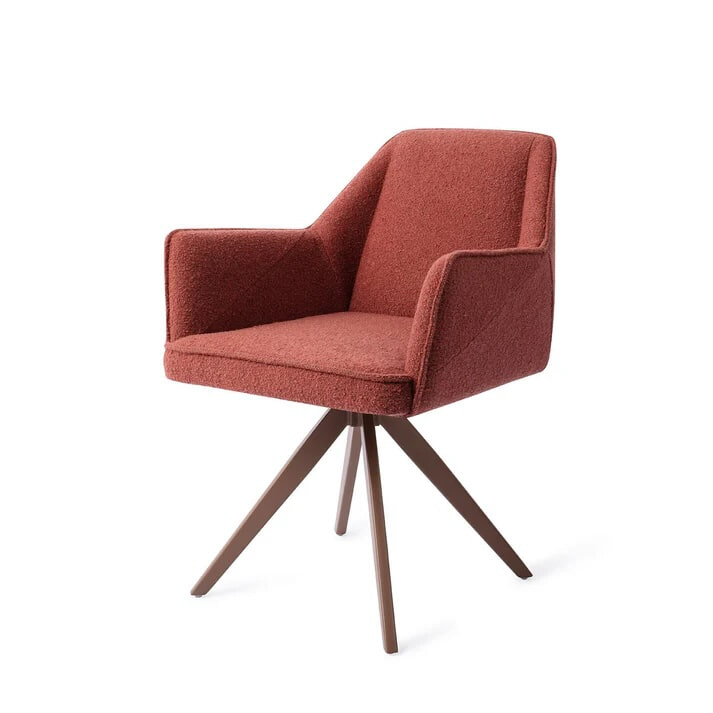 Jesper Home Eetkamerstoel 'Tome' Draaibaar, Turn Brown, kleur Shabby Saffron